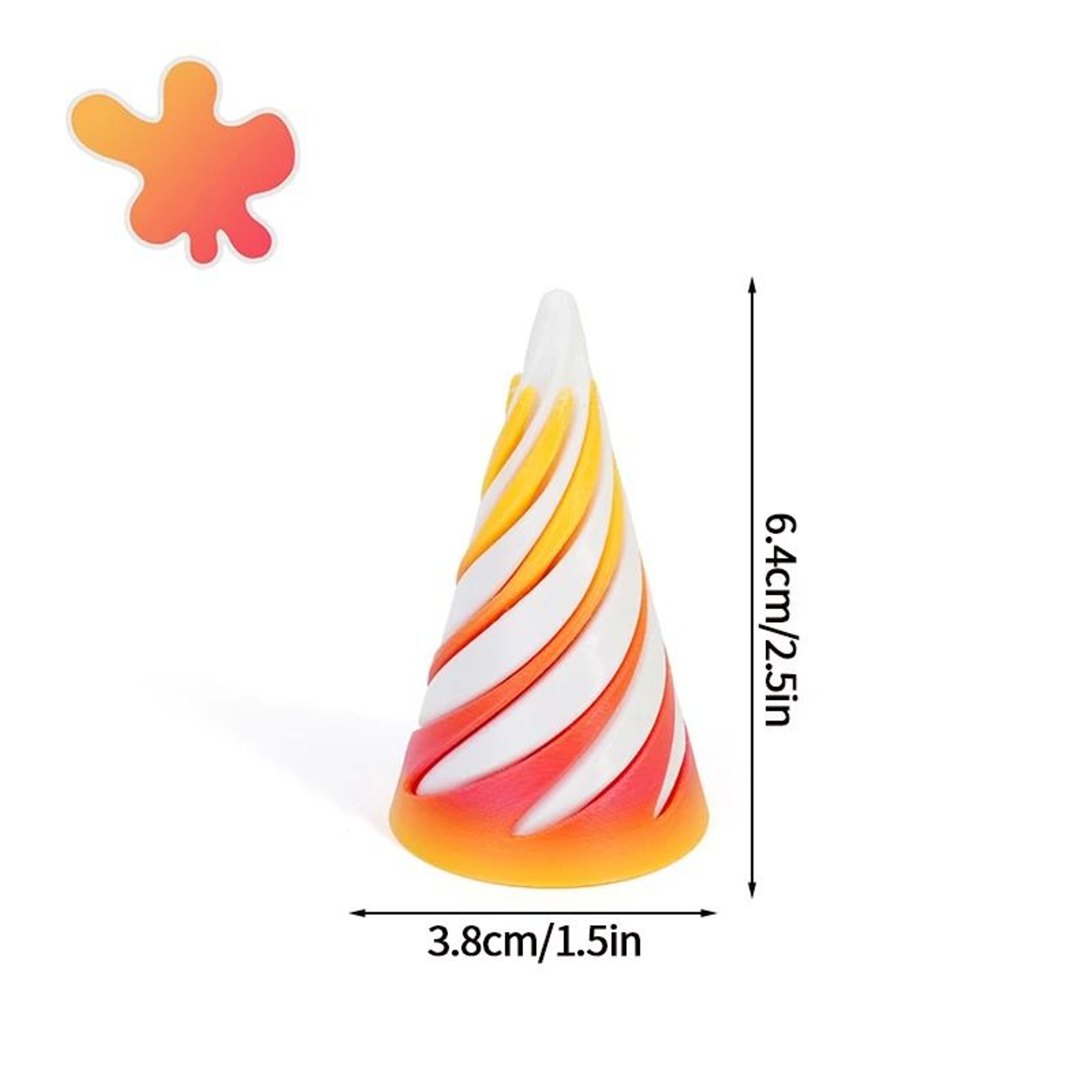 3DPrinted Rotating Impossible Pyramid  Spiral Cone  HighDefinition Kinetic Fidget Toy 15