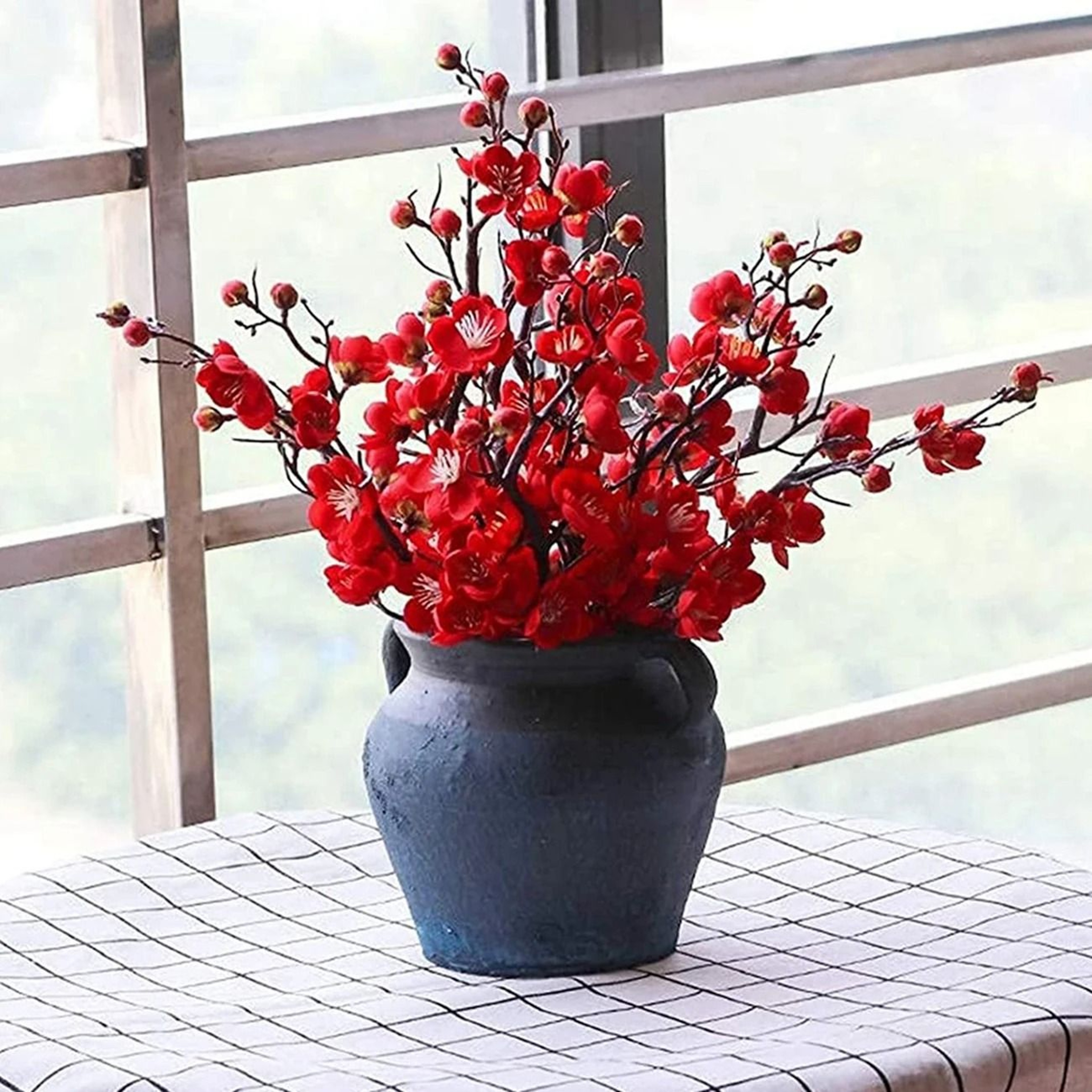 Silk Spring Plum  Peach Blossom Branches 2