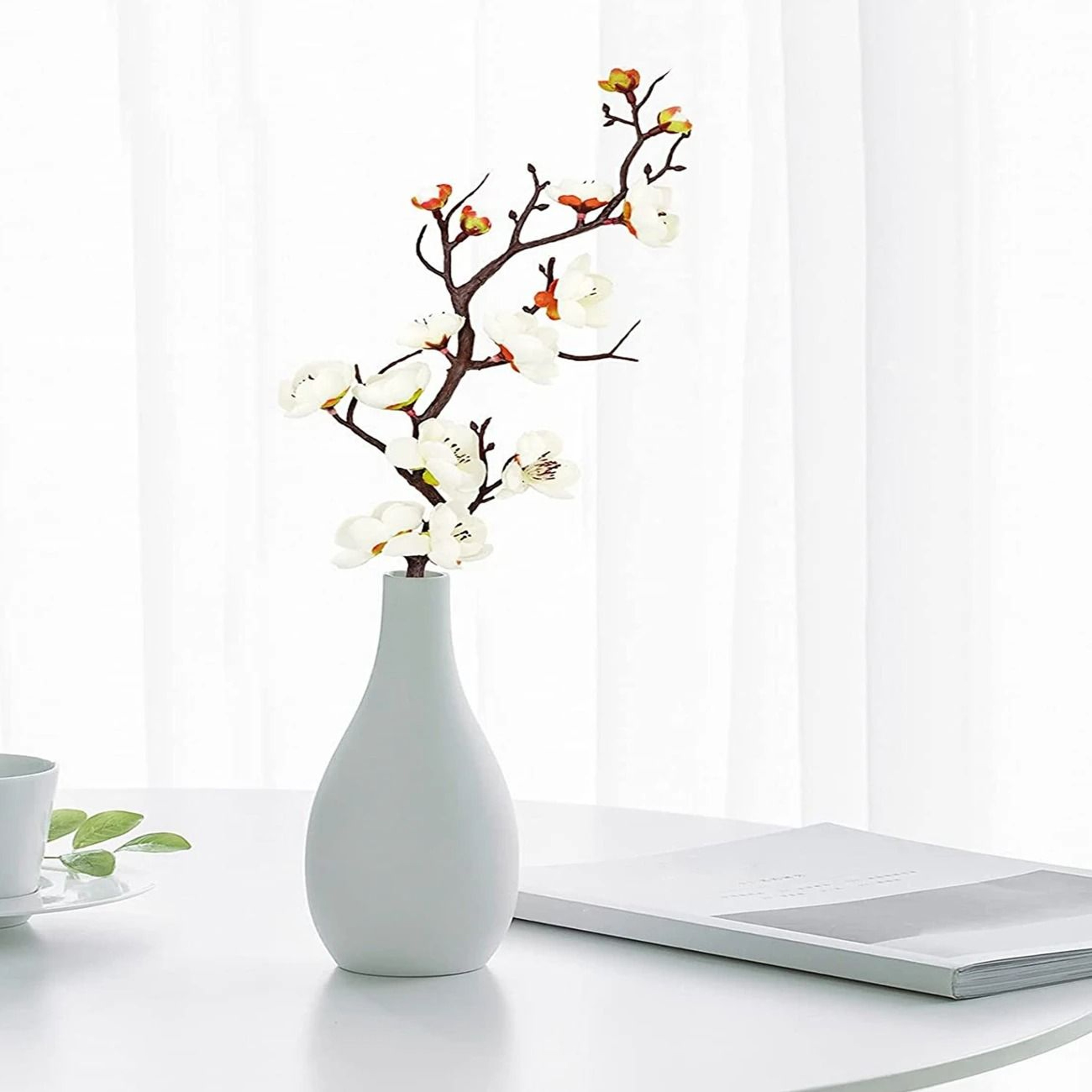 Silk Spring Plum  Peach Blossom Branches 5