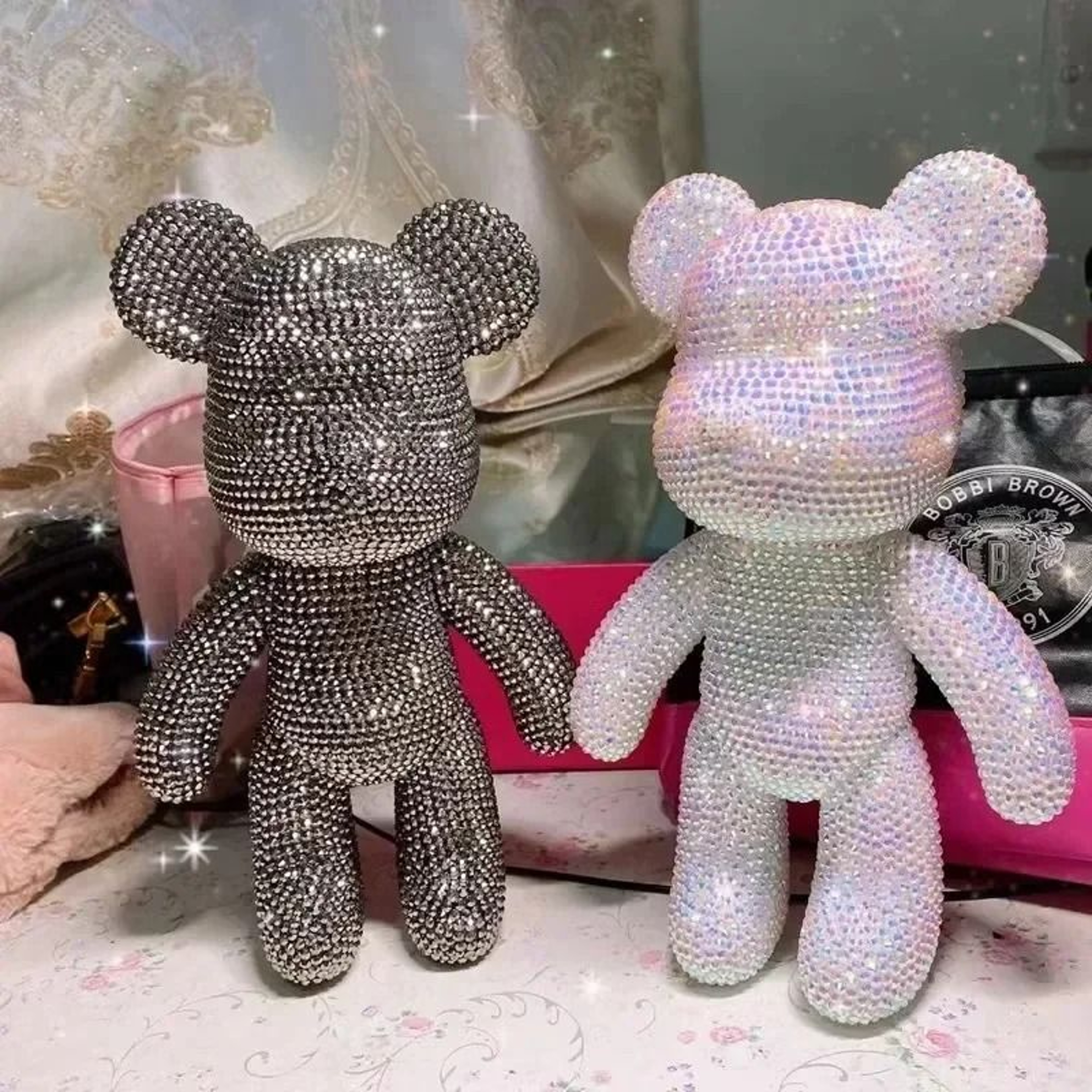 DIY Rhinestone Violent Bear Crystal Figurine 4
