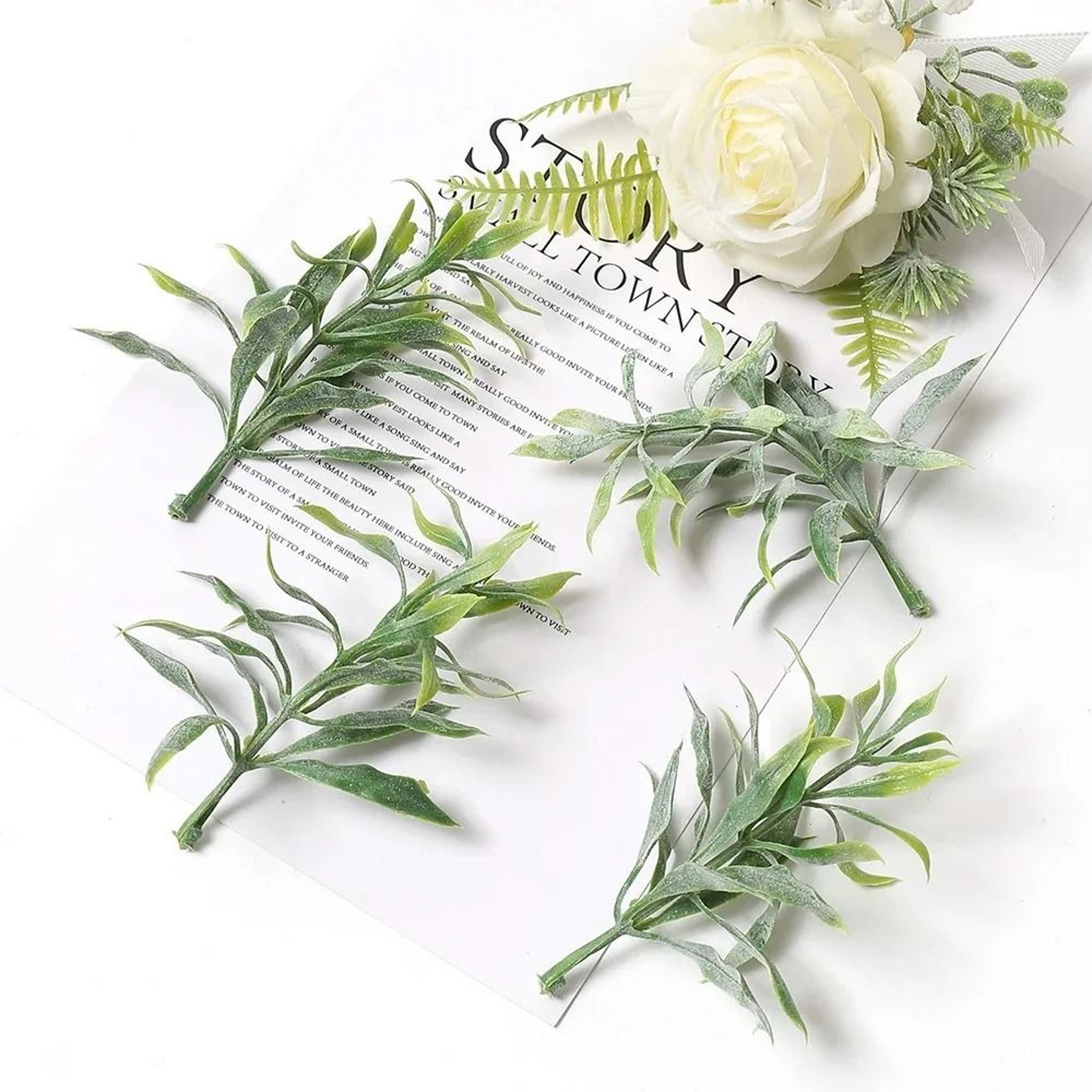 10Piece Miniature Artificial Leaf  Flower Sprigs 9