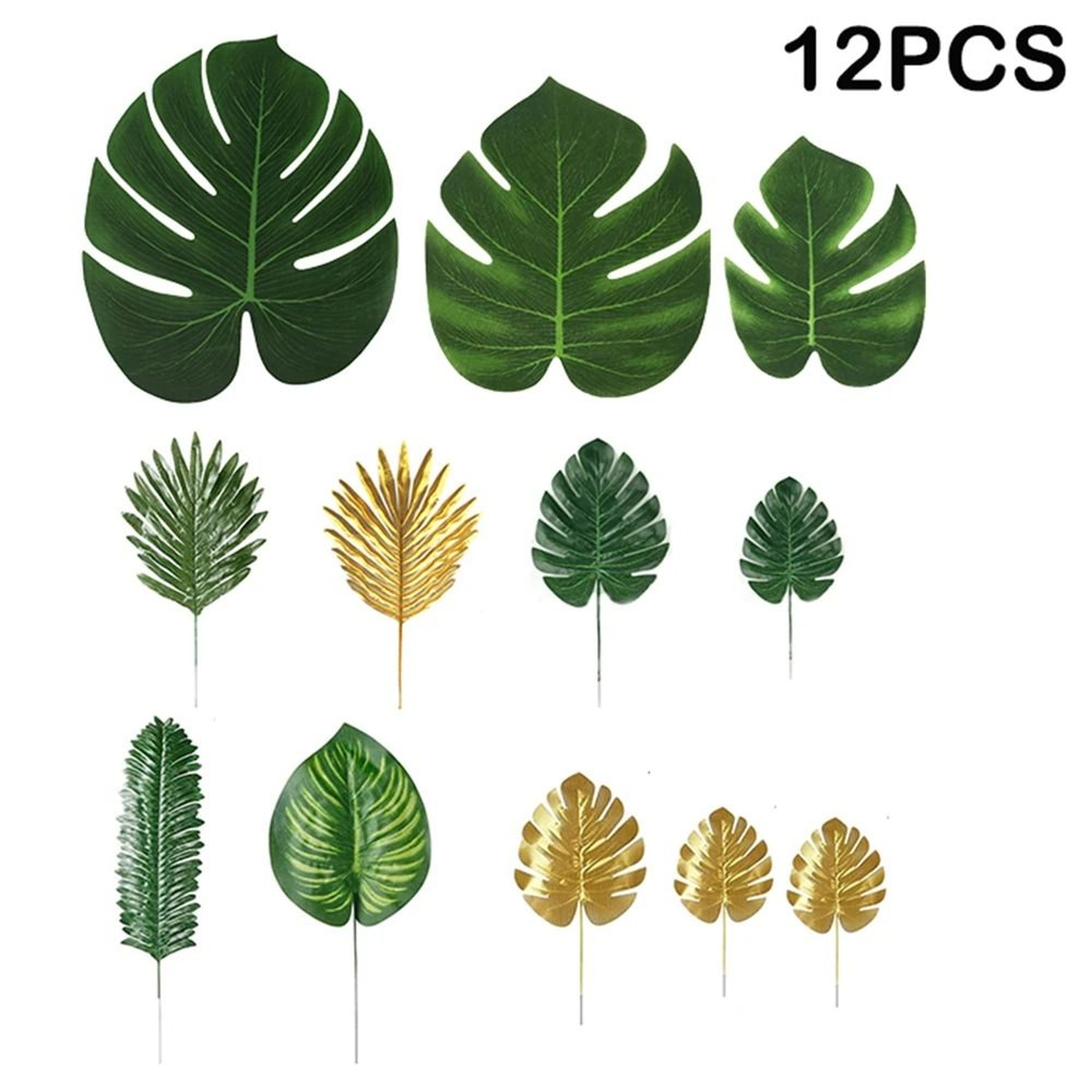 12Piece Tropical Palm Leaf Decor Set 8