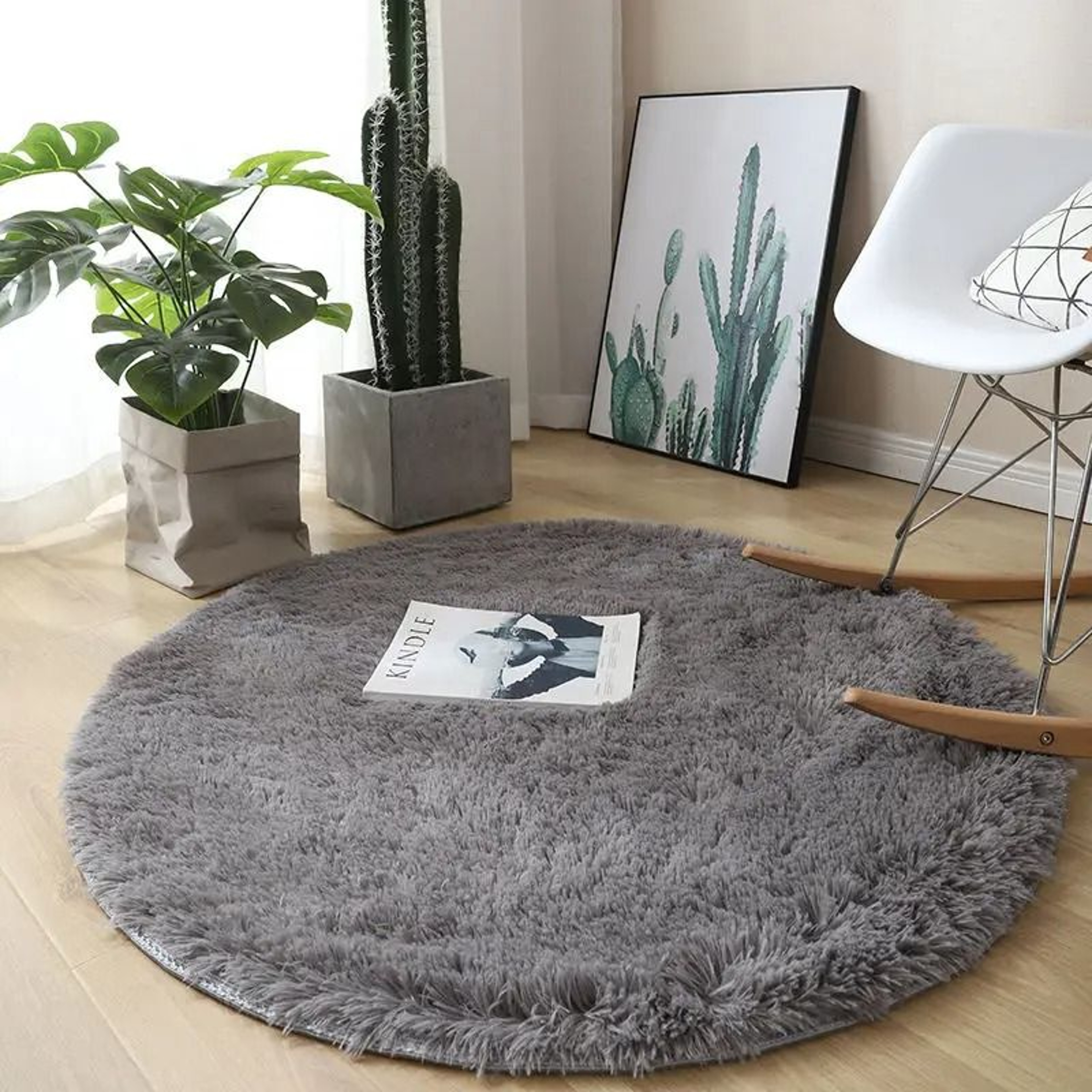UltraSoft Fluffy Round Plush Rug 1