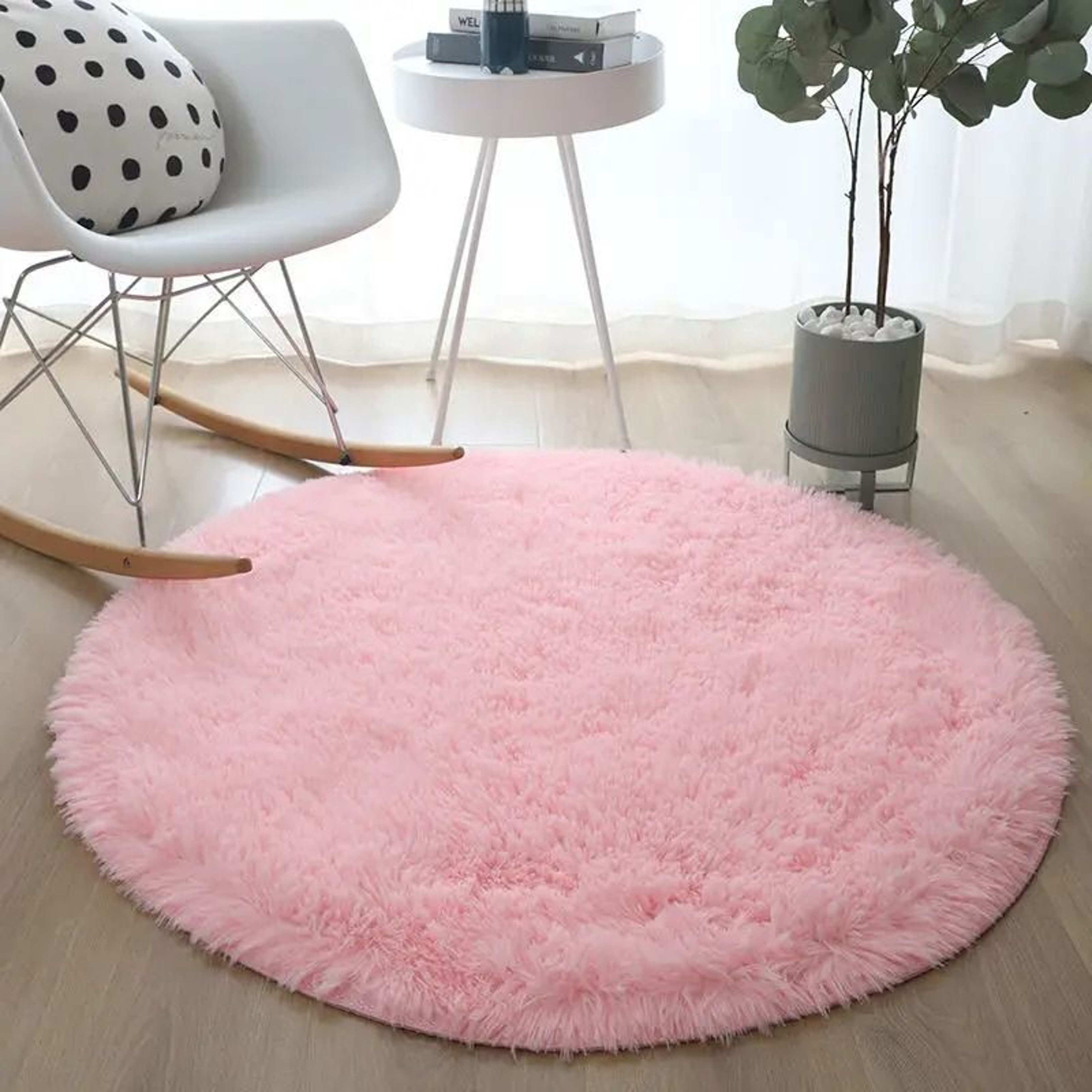 UltraSoft Fluffy Round Plush Rug 7
