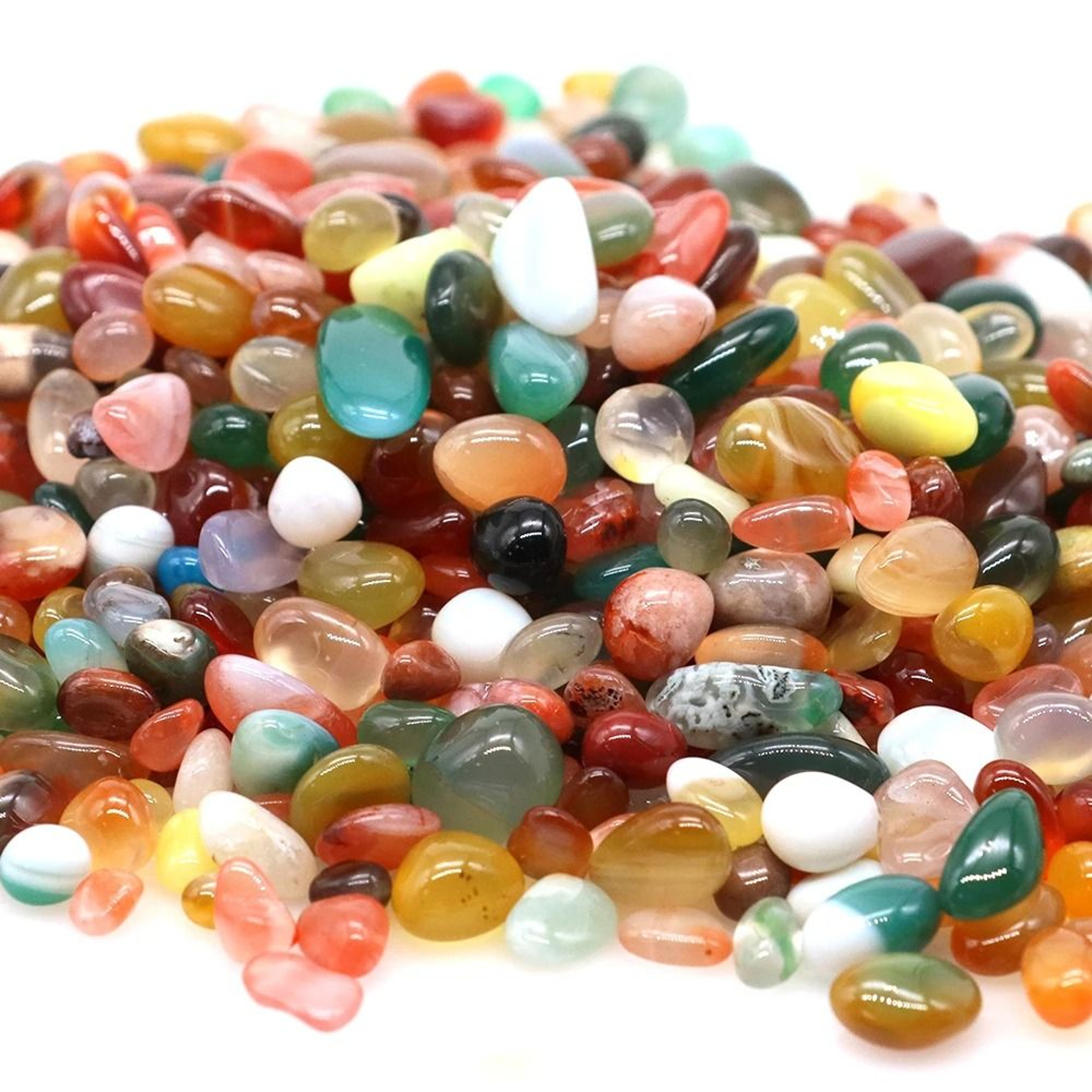 Natural Tumbled Agate  Quartz Crystal Gravel 4