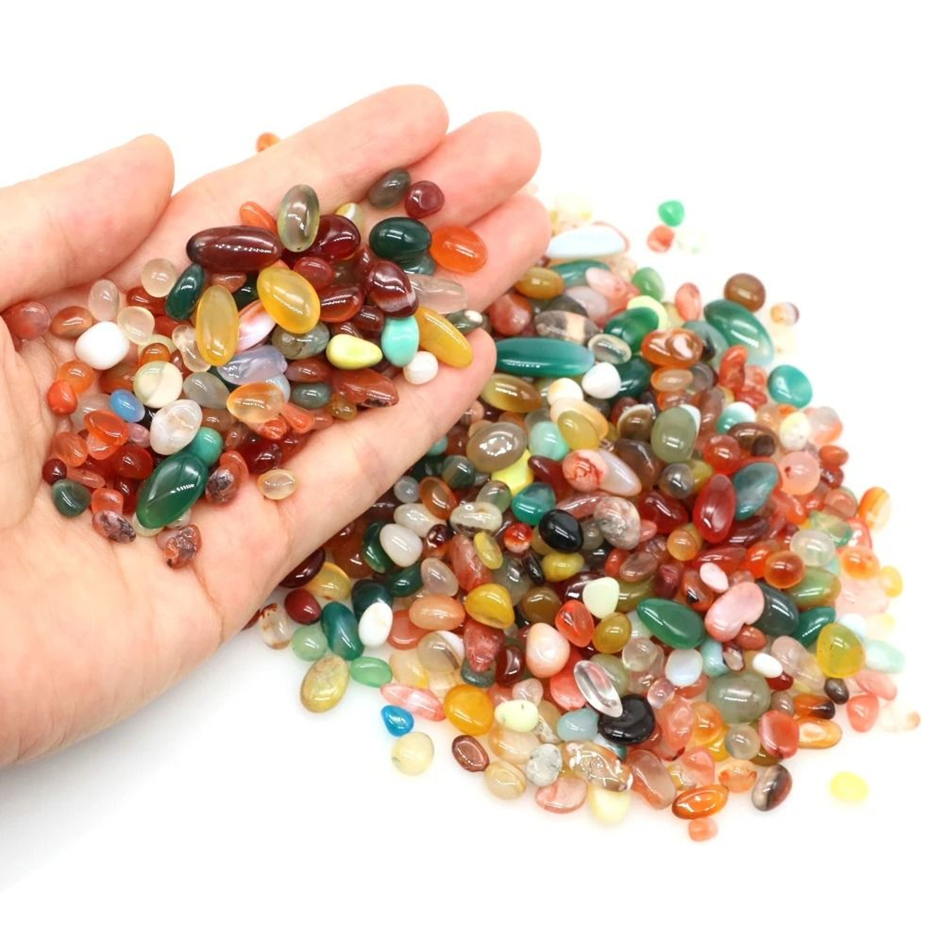 Natural Tumbled Agate  Quartz Crystal Gravel 5