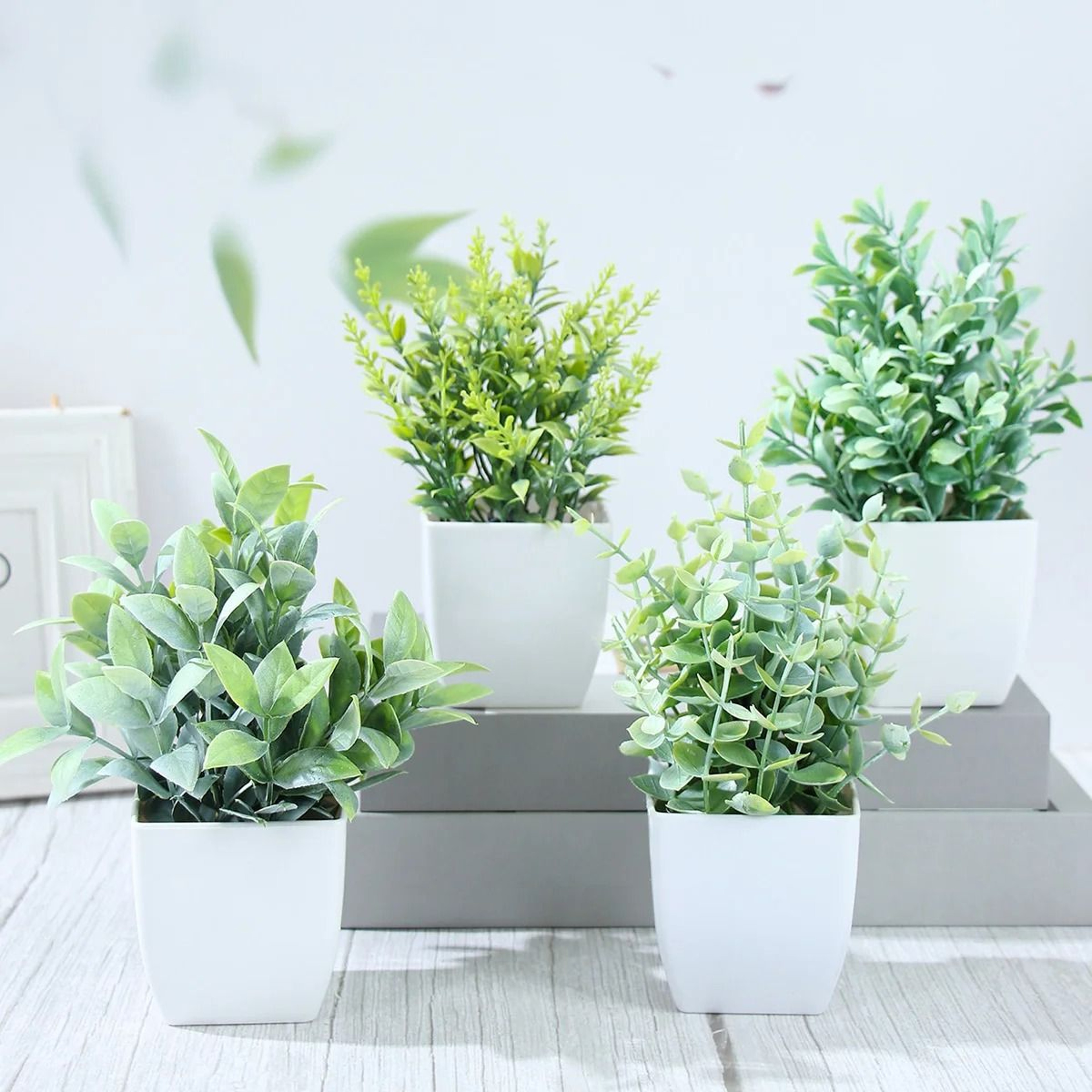 4Piece Artificial Miniature Potted Plant Set 4