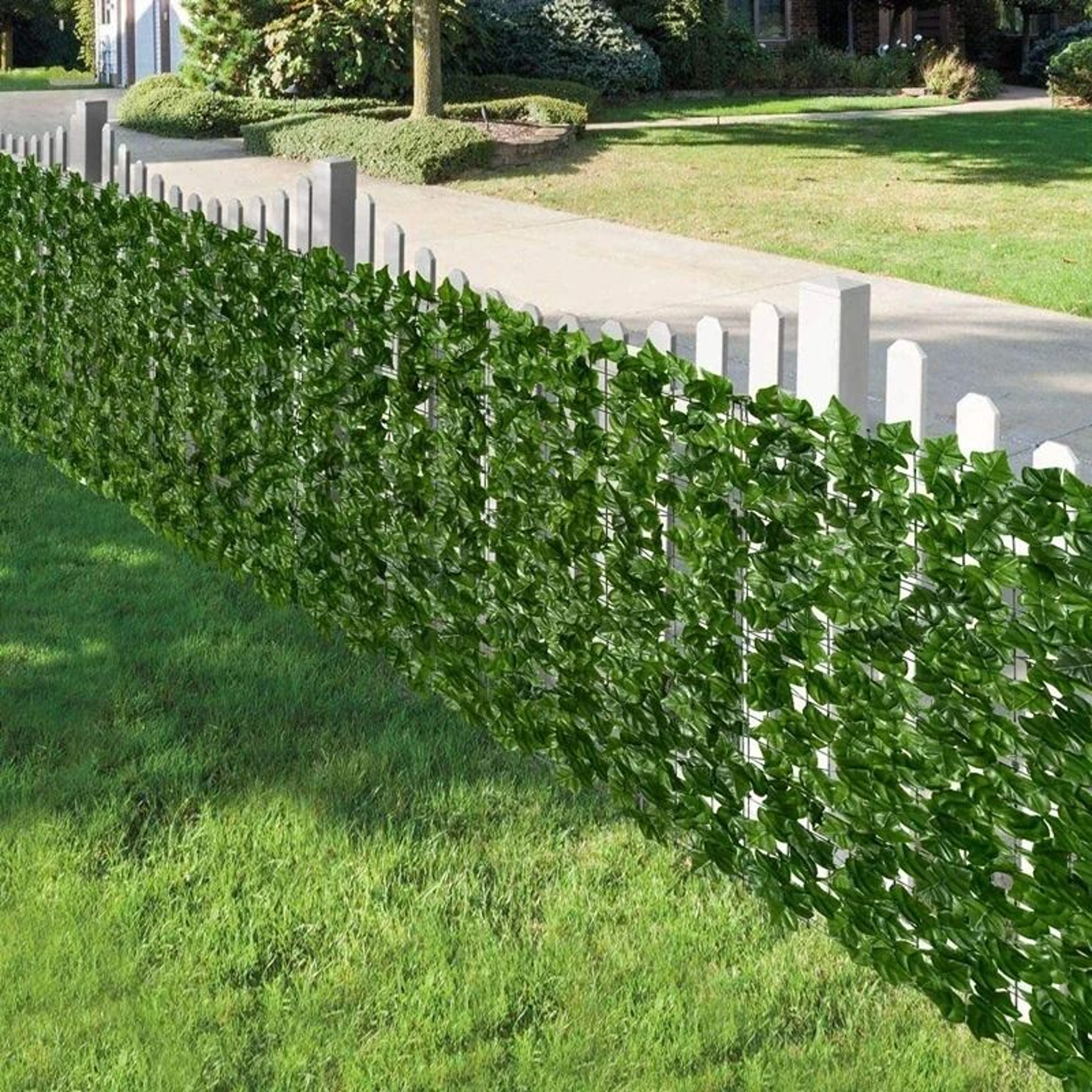 Artificial Ivy Privacy Fence  HighDefinition Apple Leaf Vertical Garden Screen 3