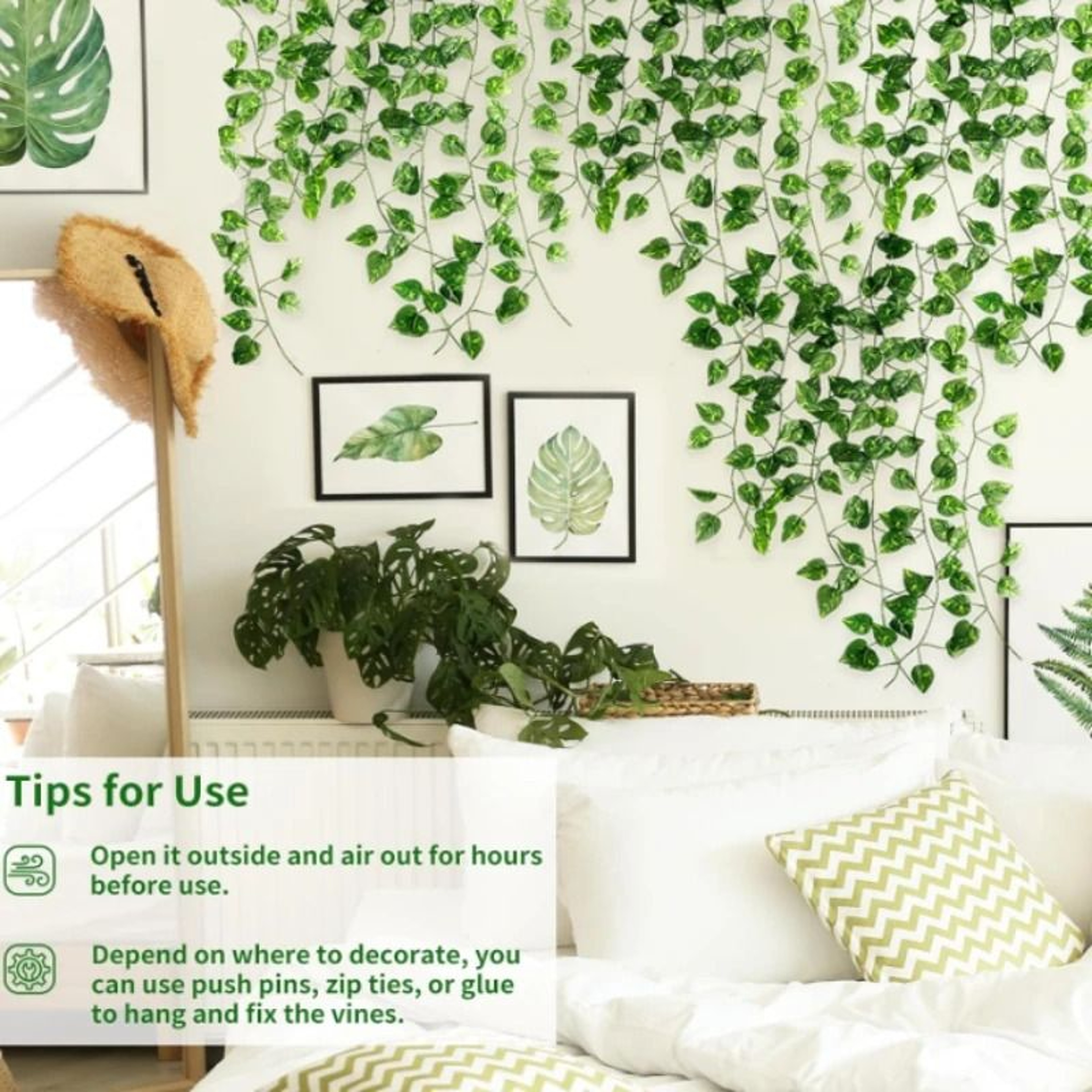 Artificial Ivy Vine Garland  HighDefinition Vertical Botanical Sculpture 1