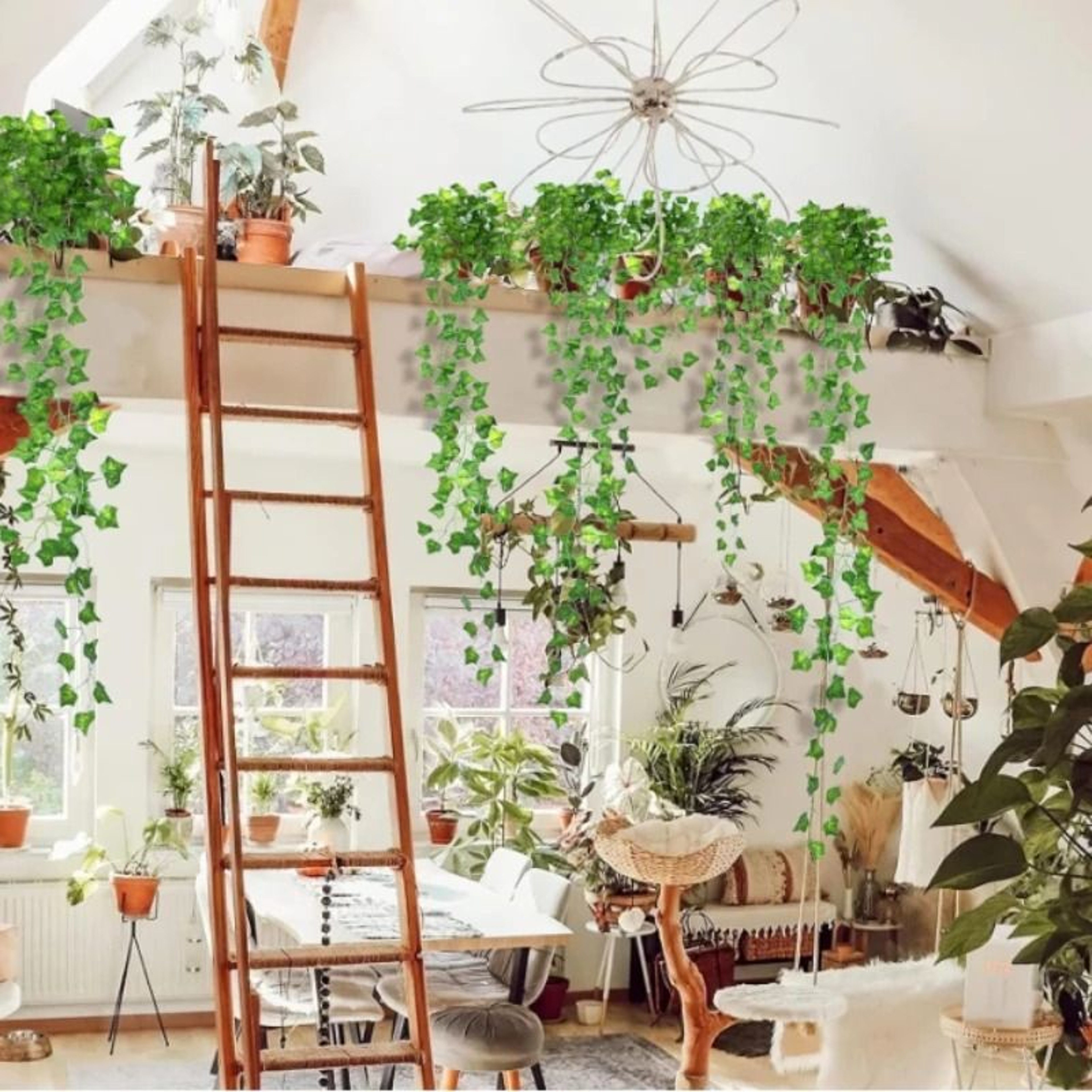 Artificial Ivy Vine Garland  HighDefinition Vertical Botanical Sculpture 3