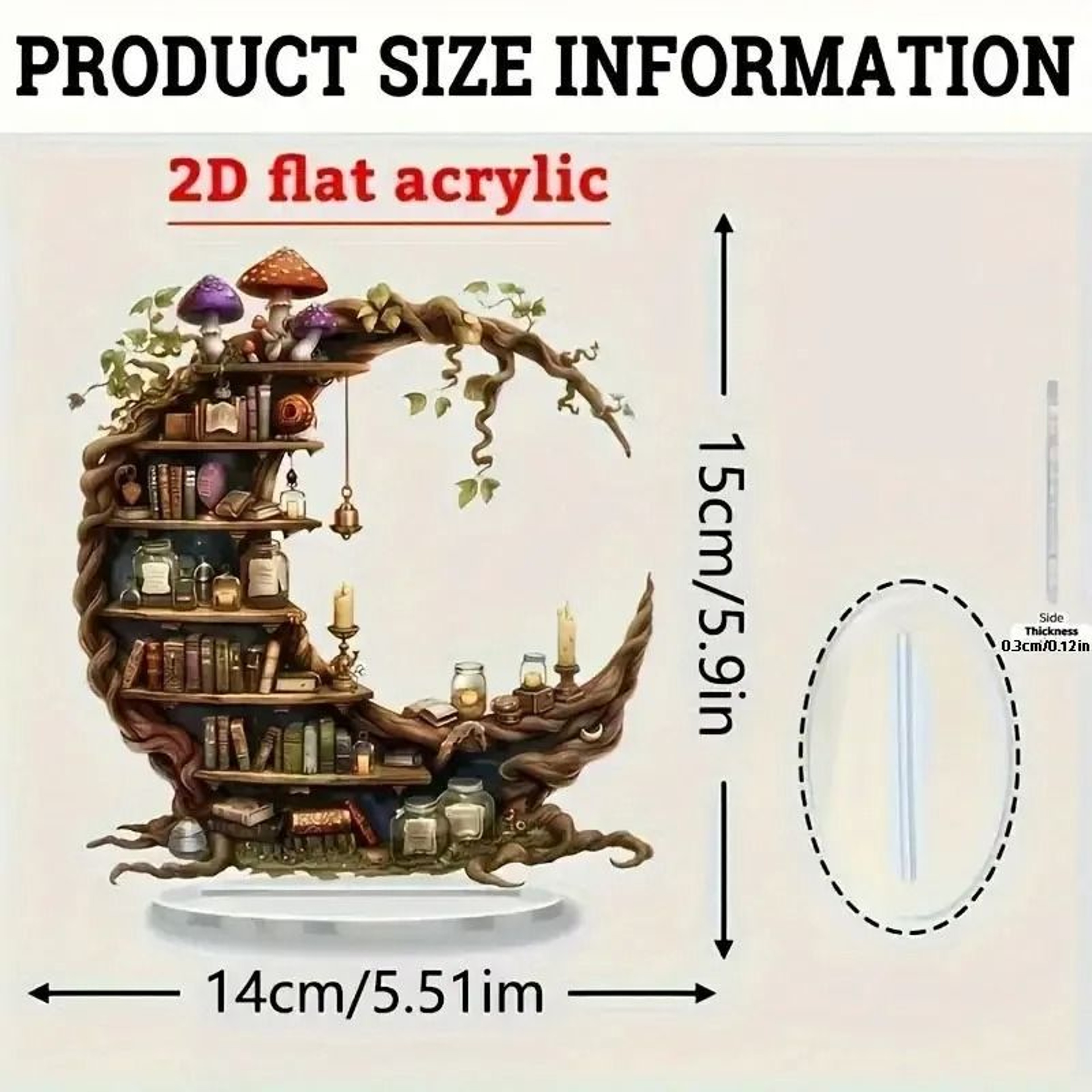 Bohemian Moon Crystal Display  HighDefinition Acrylic Celestial Sculpture 5