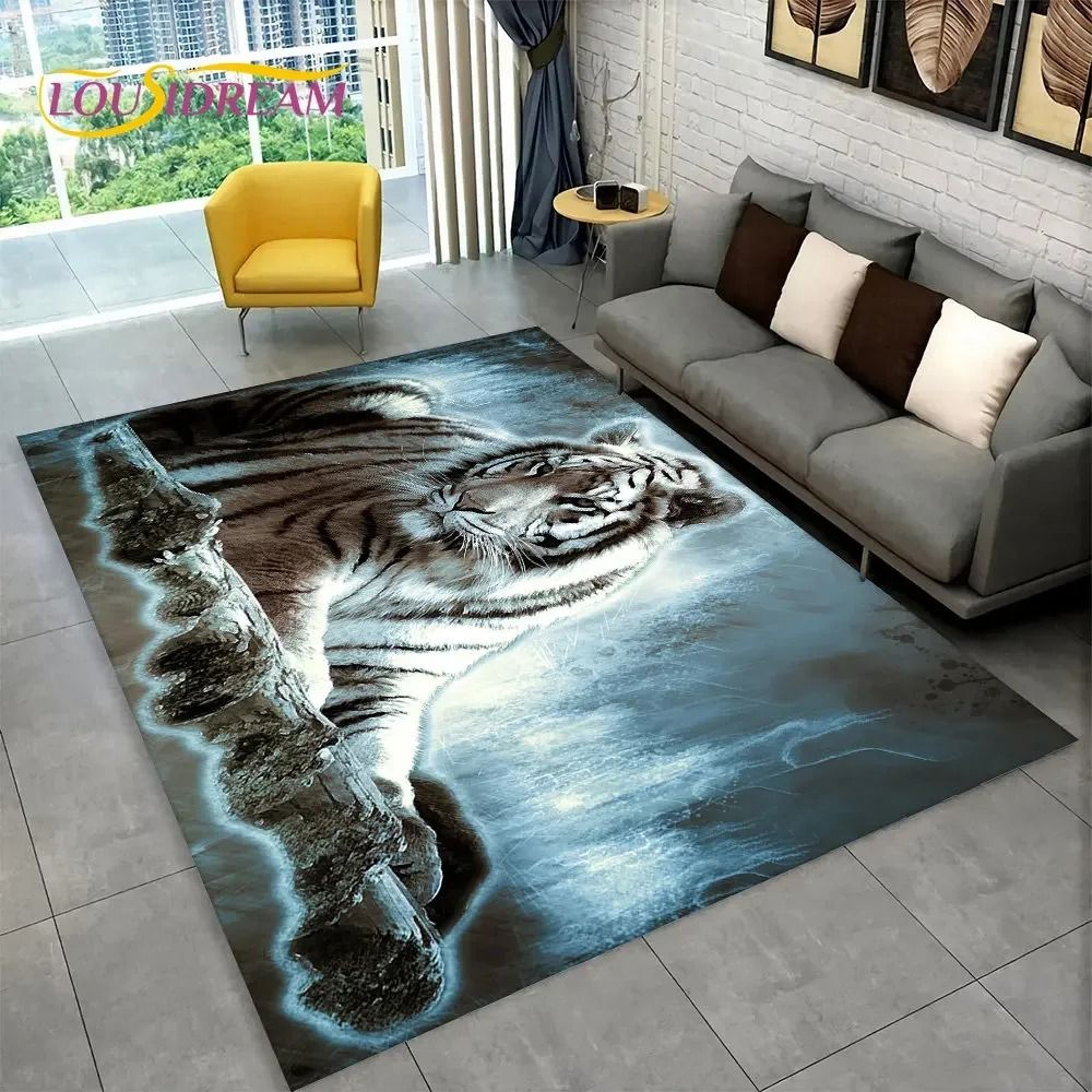Wild Predator 3D Area Rug  HighDefinition Apex Predator Sculpture 2