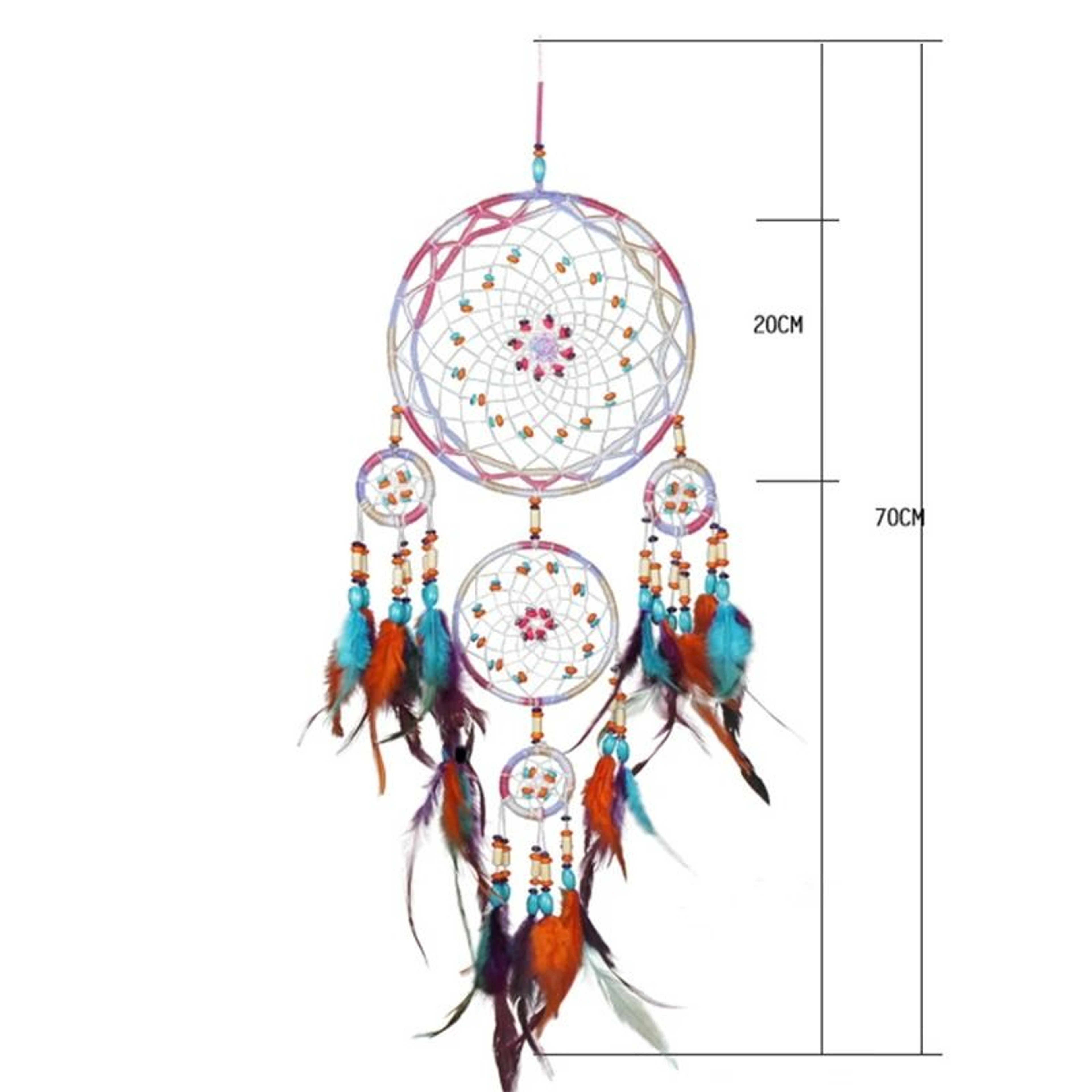 FiveRing Celestial Dream Catcher  HighDefinition Tiered Textile Sculpture 7
