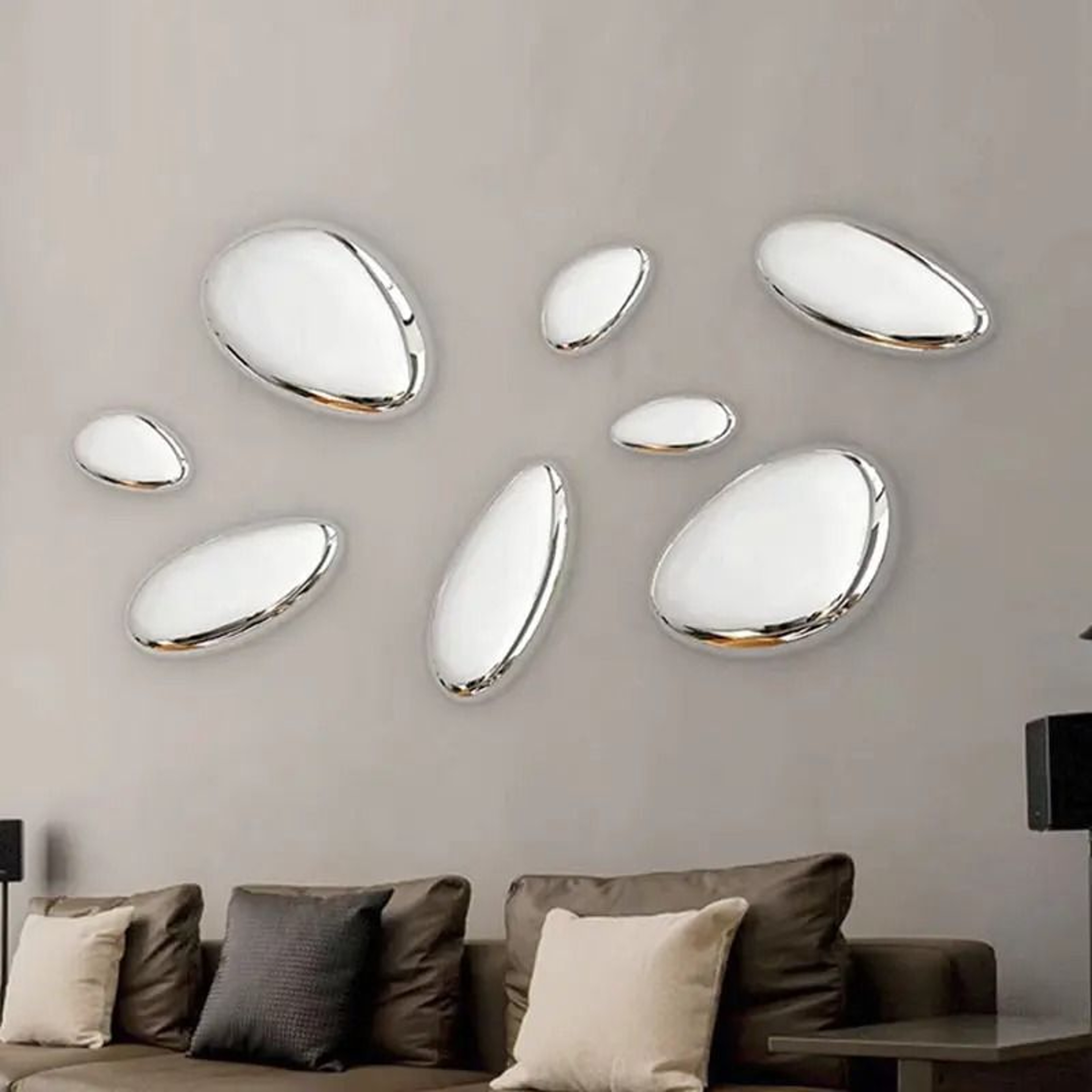 Aerodynamic Narrative Sculpture  HighDefinition Chrome Architectural Wall Panel 2