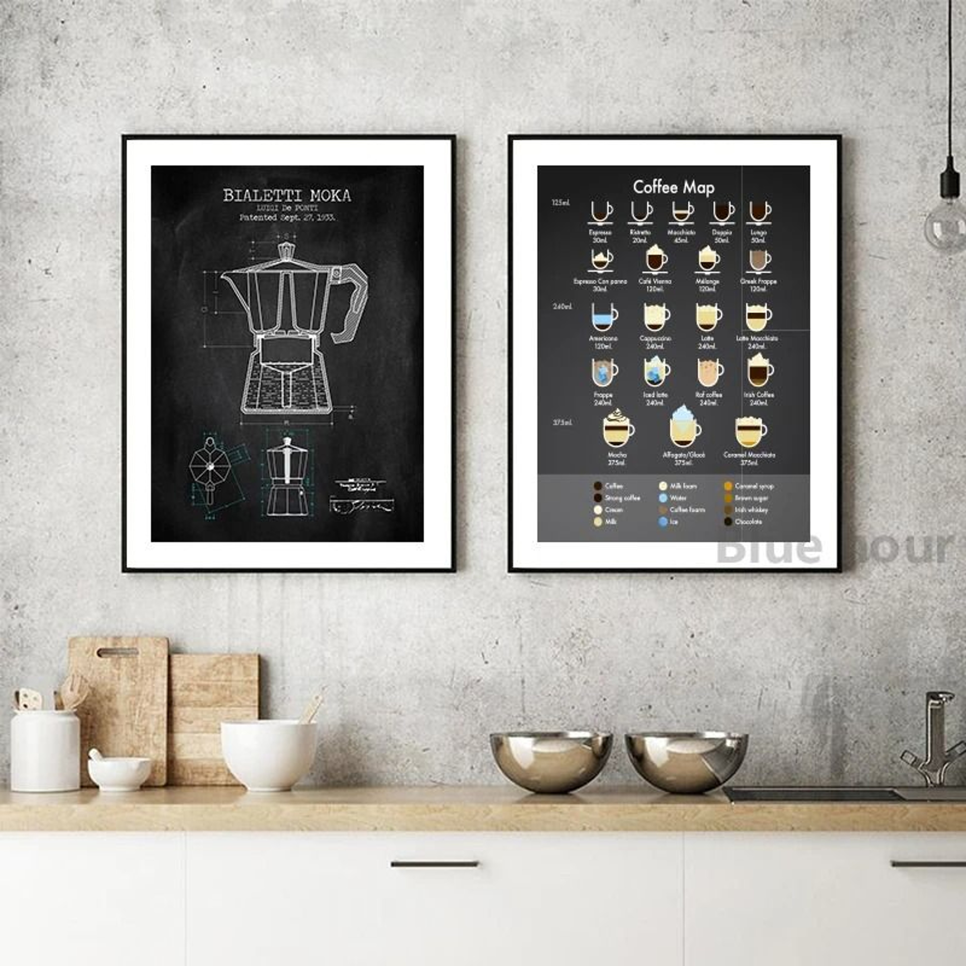 Coffee Guide Poster  Modern Cafe Shop Menu Prints  Nordic Coffee Culture Canvas Painting For Kitche 3