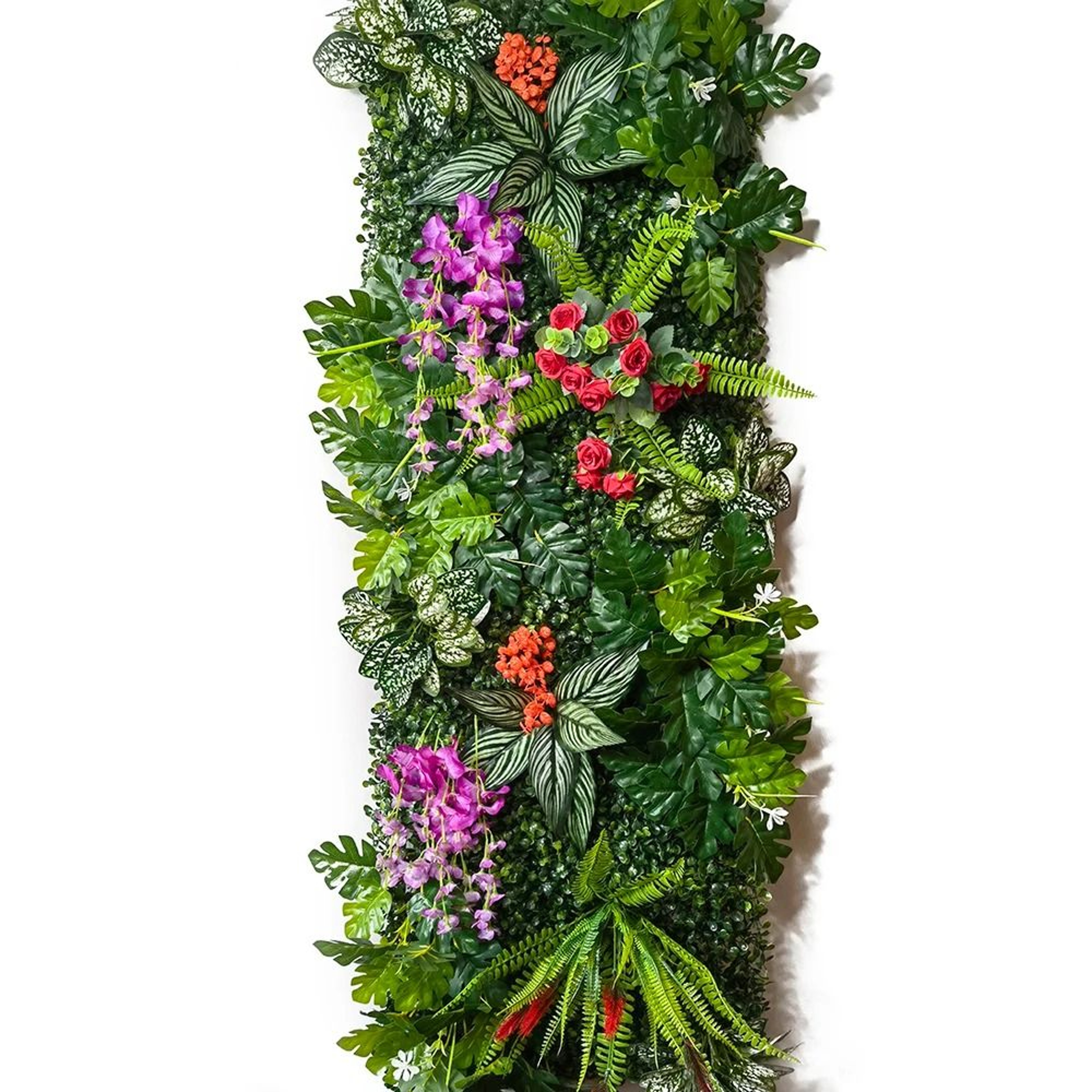 Artificial Meadow Flower Wall  16x47 In Lush Green Grass Panel  Floral Backdrop For Wedding Window  5