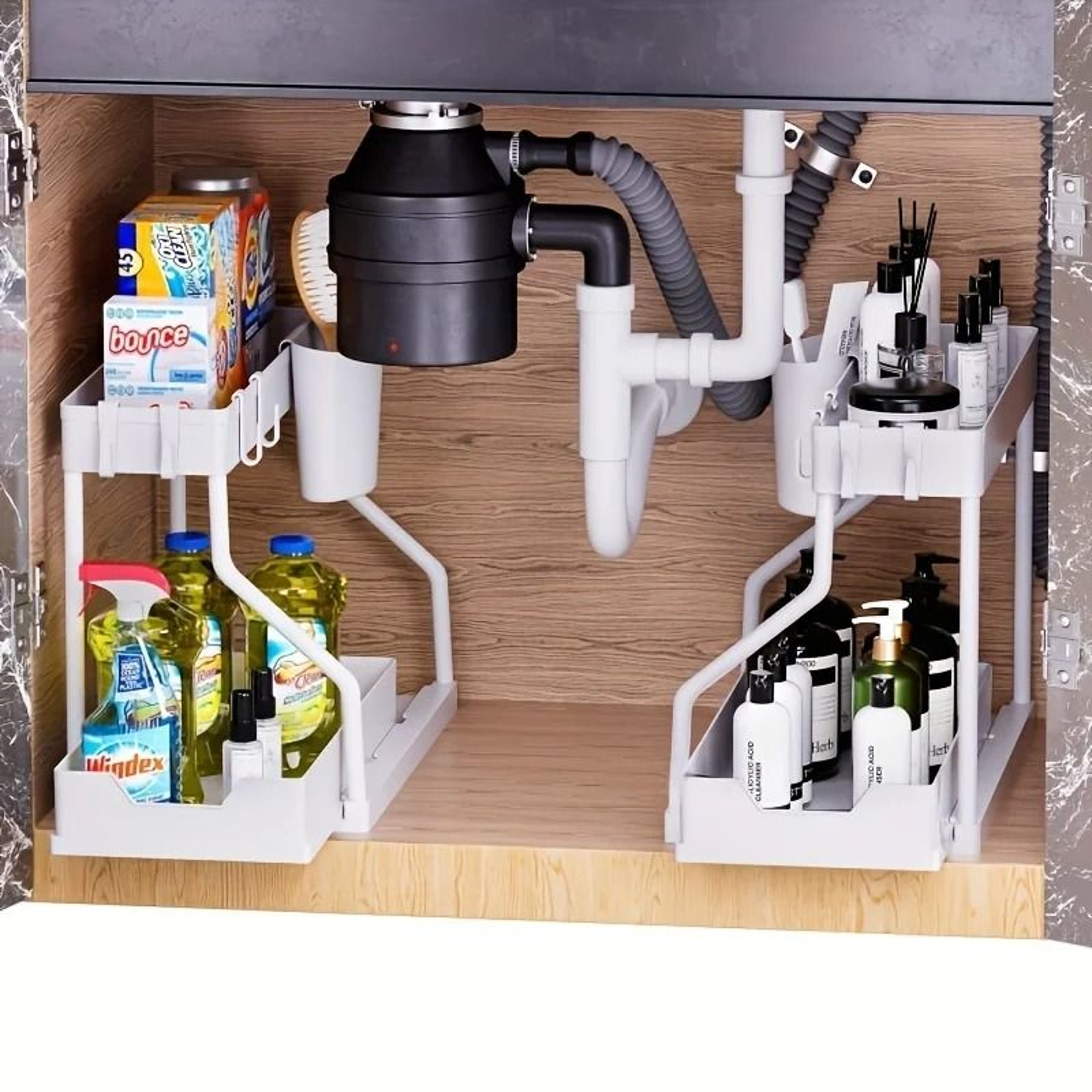 SpaceSaving 2Tier UnderSink Organizer  PullOut Drawer Storage  Large Capacity Kitchen  Bathroom Ess 3