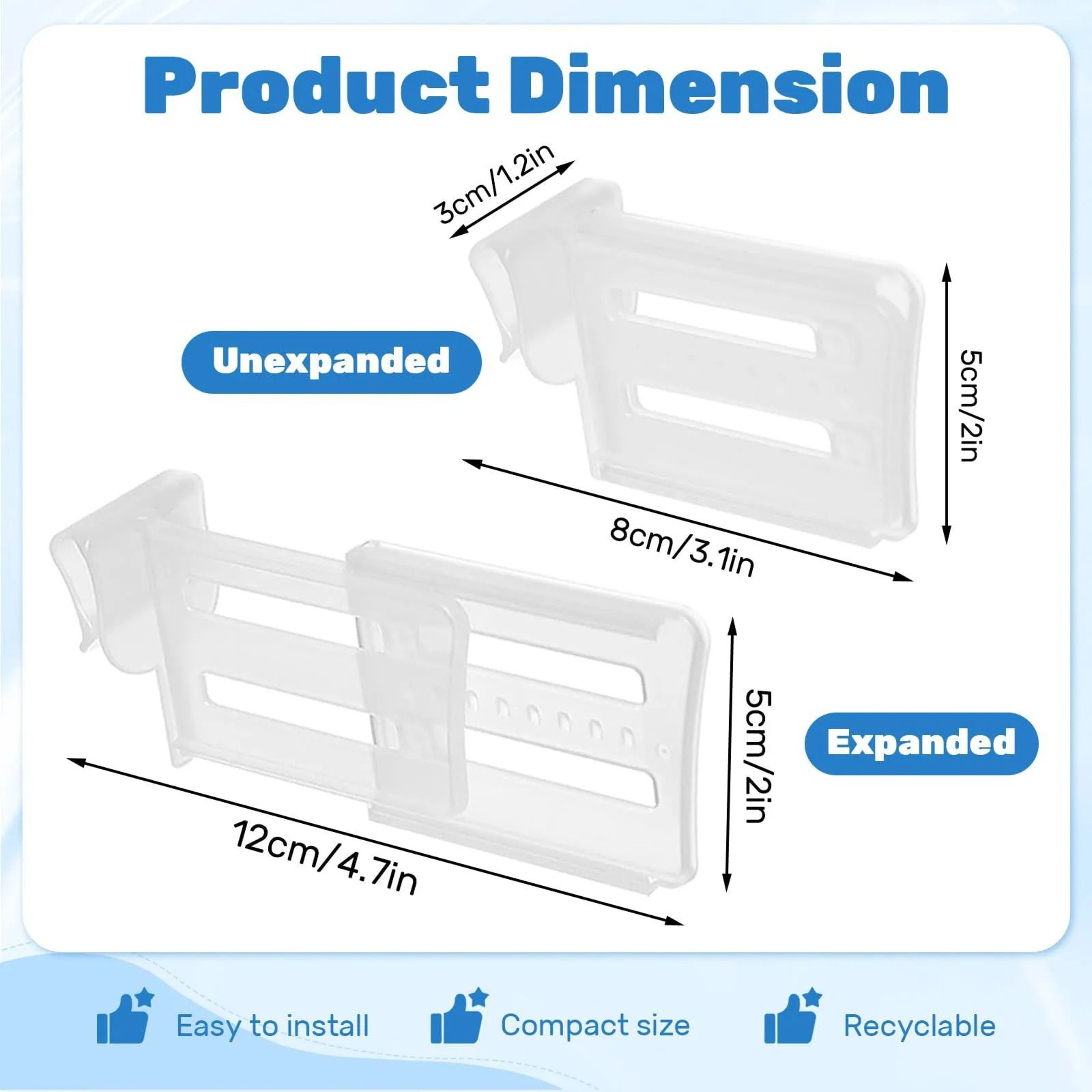 Refrigerator Storage Divider Clips  4pcs Expandable Fridge Door Partition  Bottle Shelf Organizer B 2