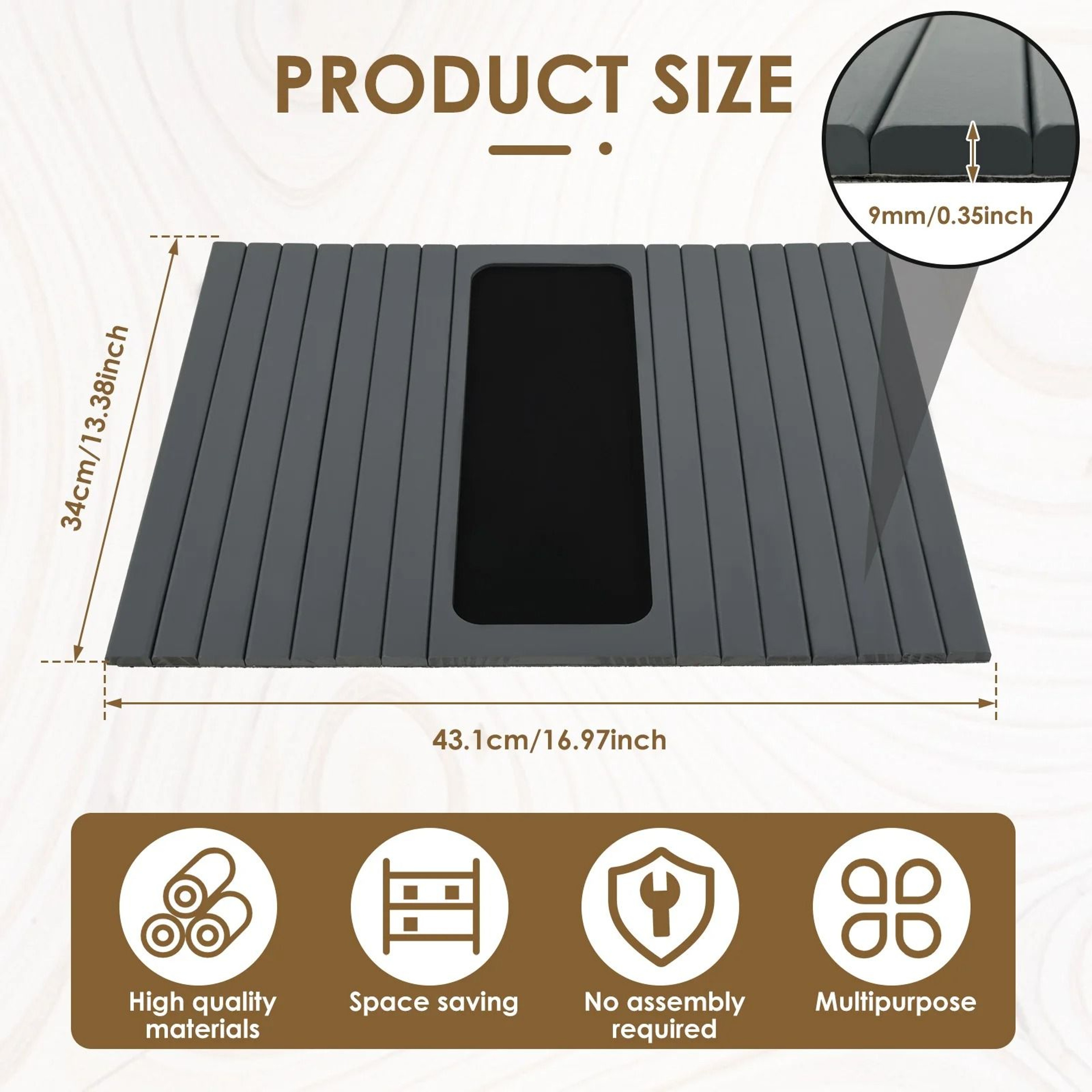 Folding Wood Sofa Arm Tray  Sturdy And Robust Sofa Armrest Table  Convenient Home Storage  Snack Tr 7