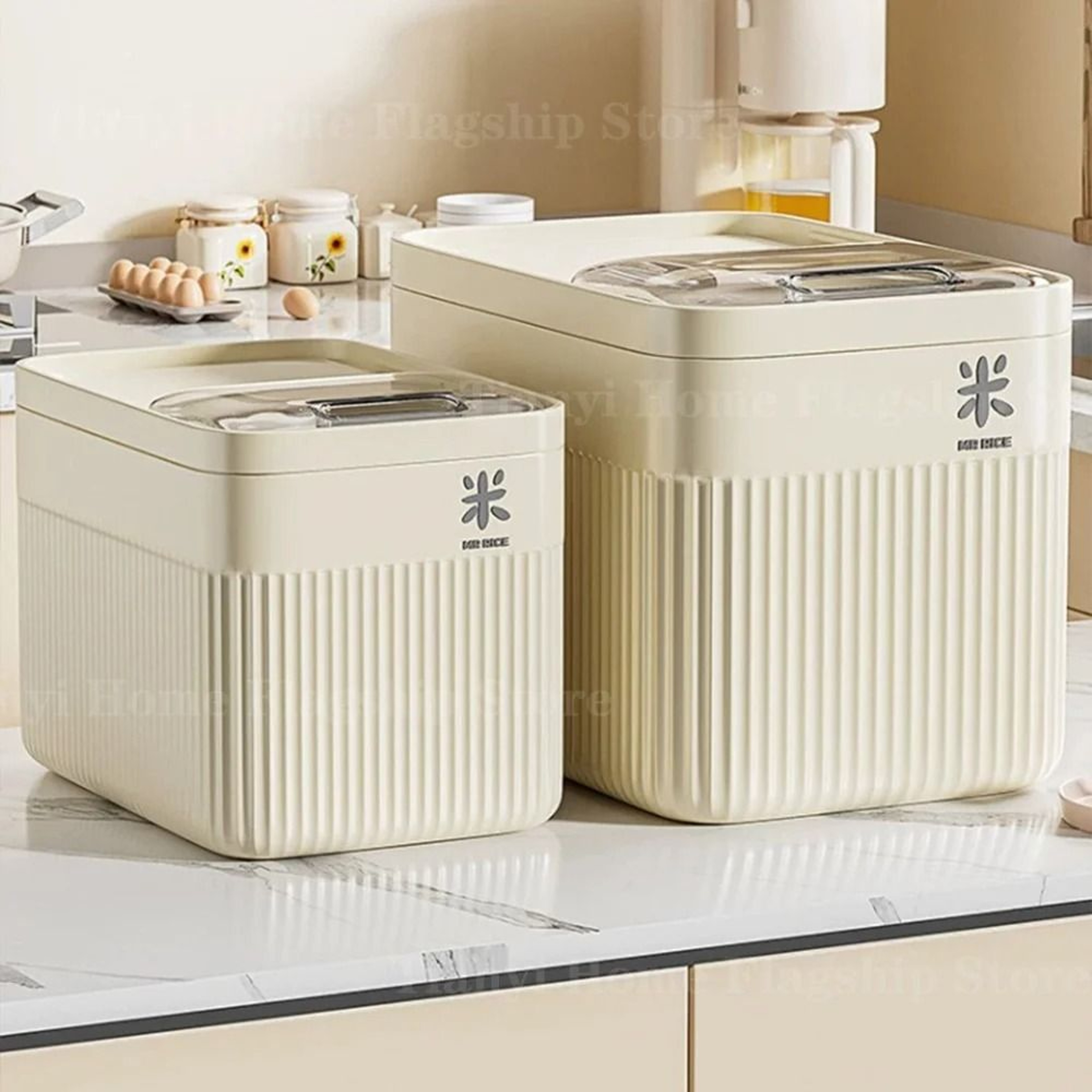 Airtight Rice Storage Box  Sealed Jar  InsectProof  MoistureProof Dry Grain Container 3