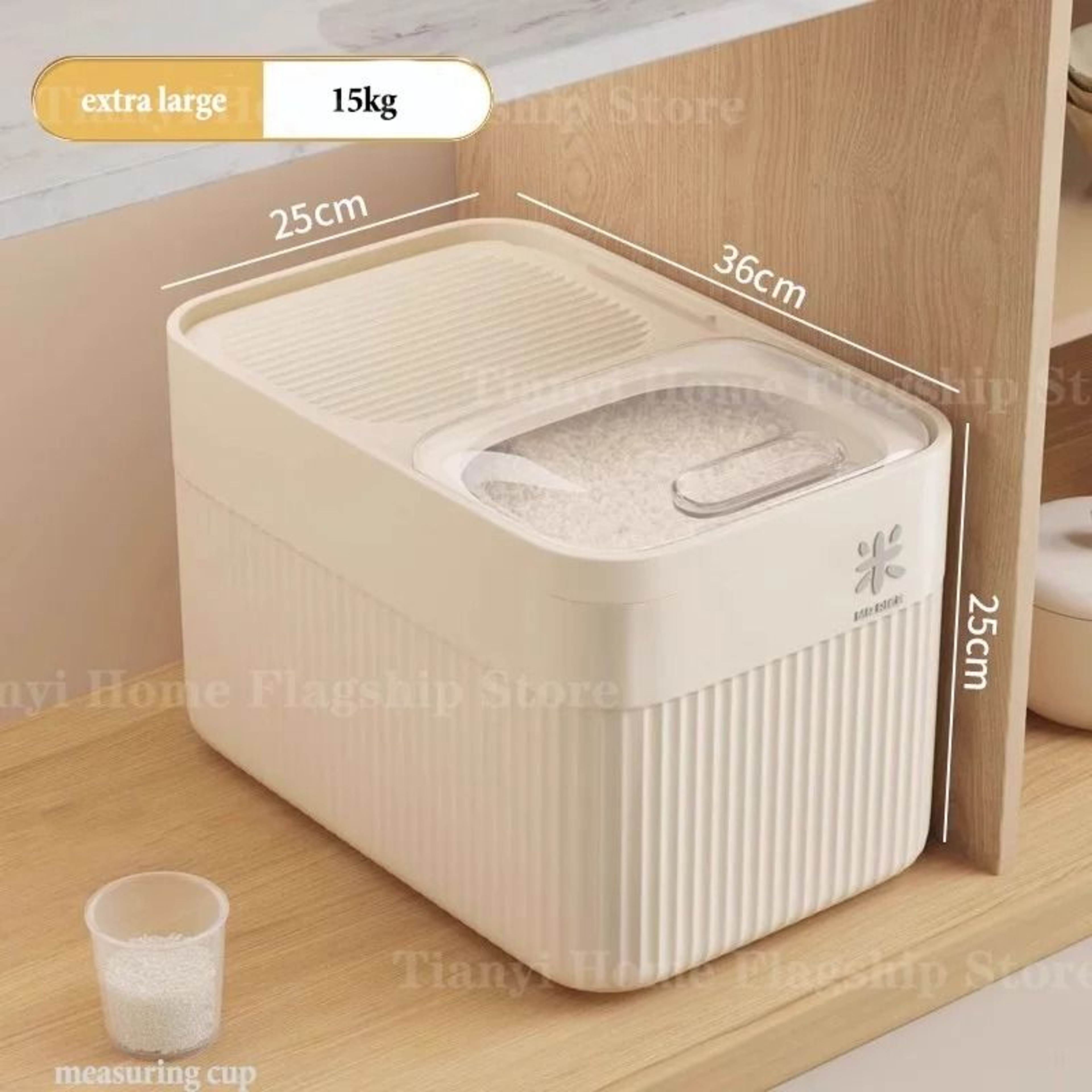 Airtight Rice Storage Box  Sealed Jar  InsectProof  MoistureProof Dry Grain Container 9