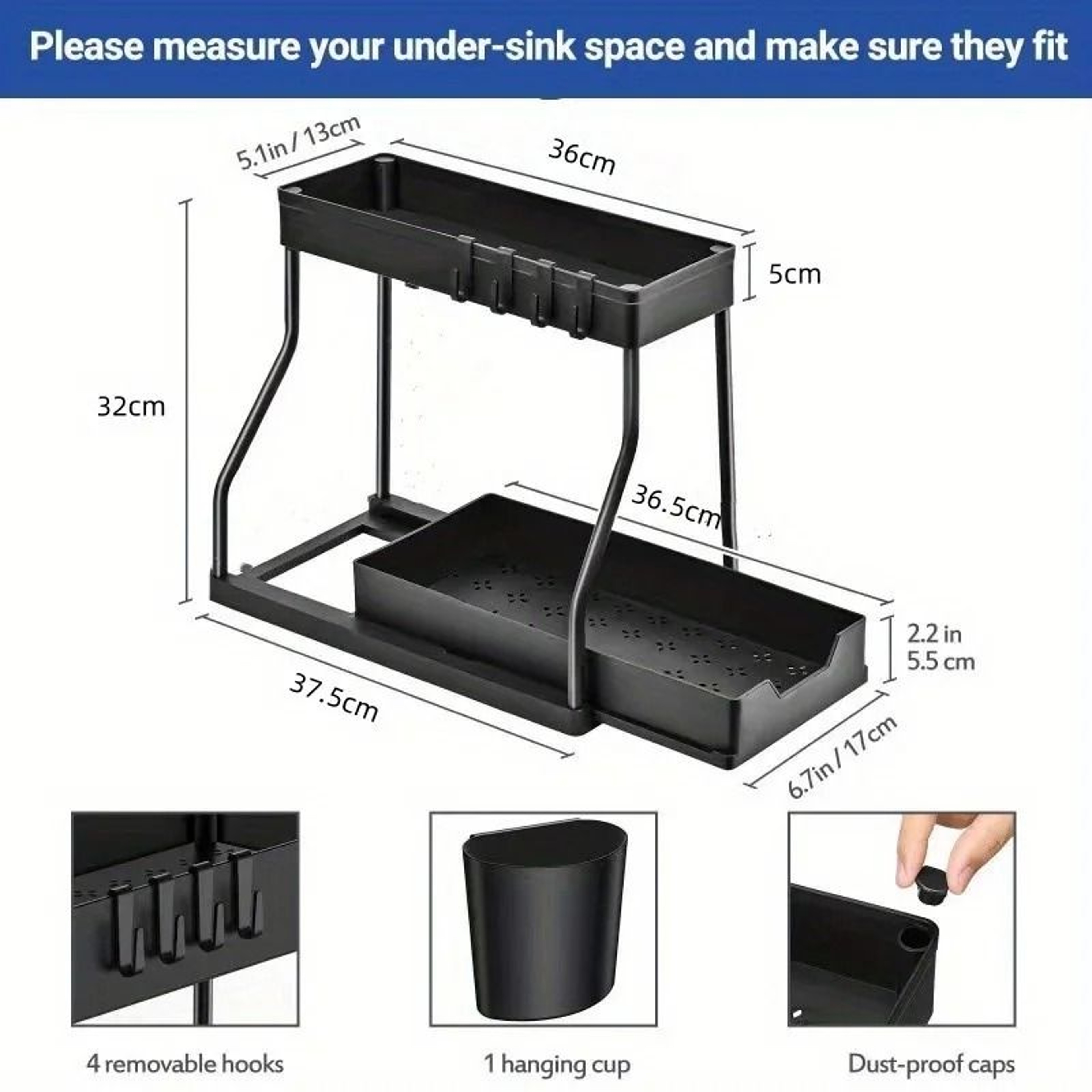 PullOut MultiLayer Storage Rack  Sliding UnderSink Cabinet Organizer  Household Seasoning  Sundries 4