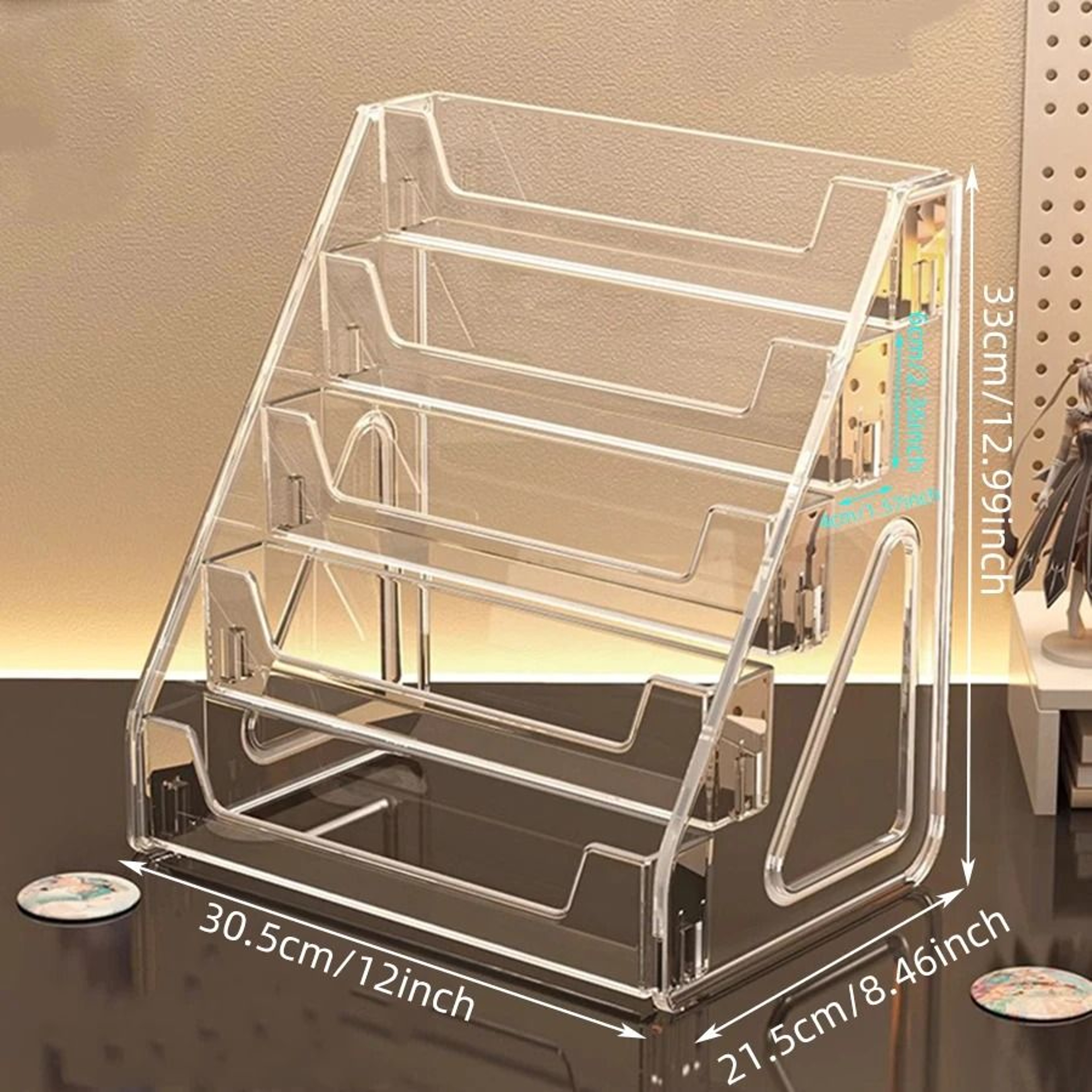 Transparent Card Storage Rack  Acrylic Desktop Display For Greeting Cards  Photos  Star Card  Gift  5