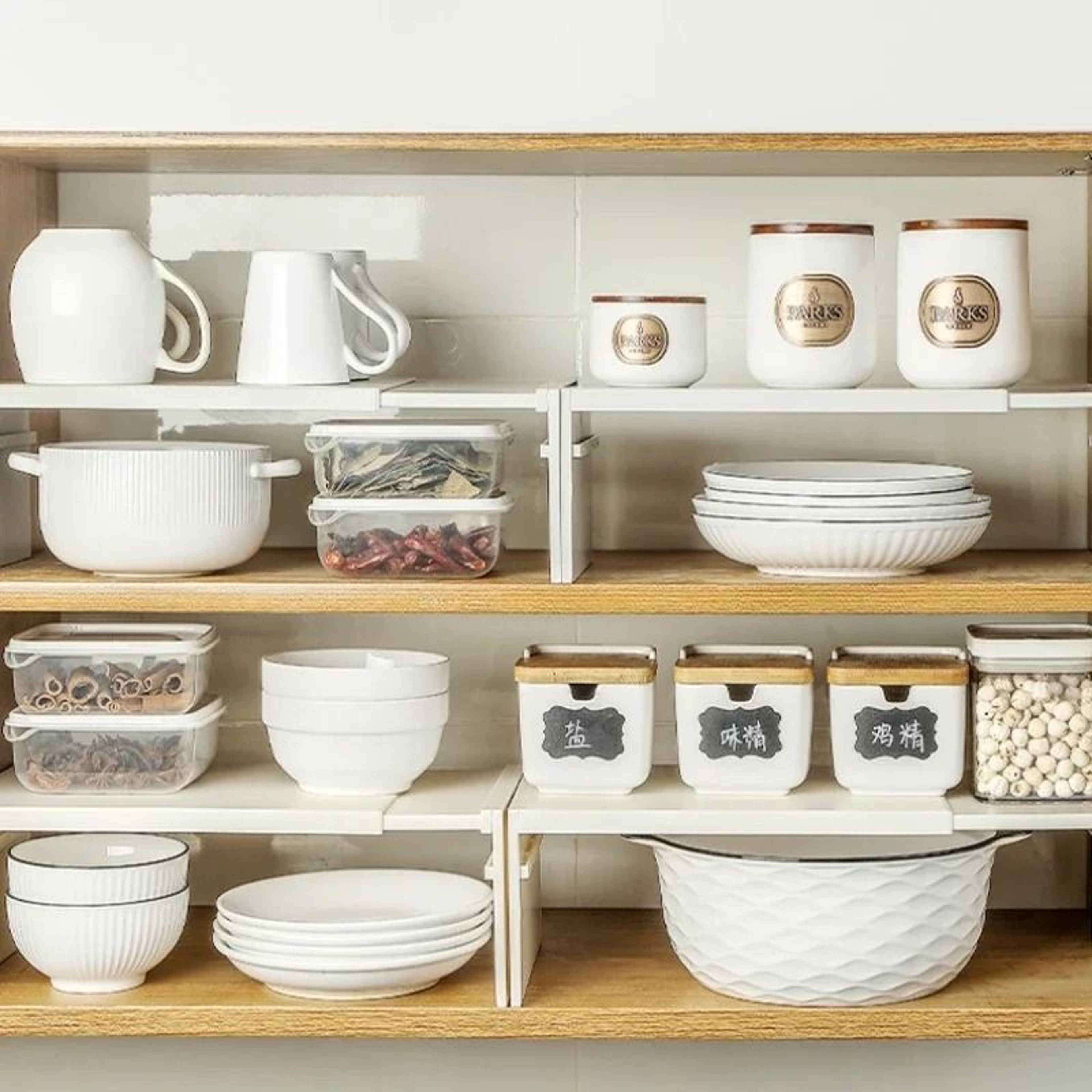 Retractable Kitchen Cabinet Shelf  Expandable Layered Storage Rack  Multifunctional Dish Spice  Ref