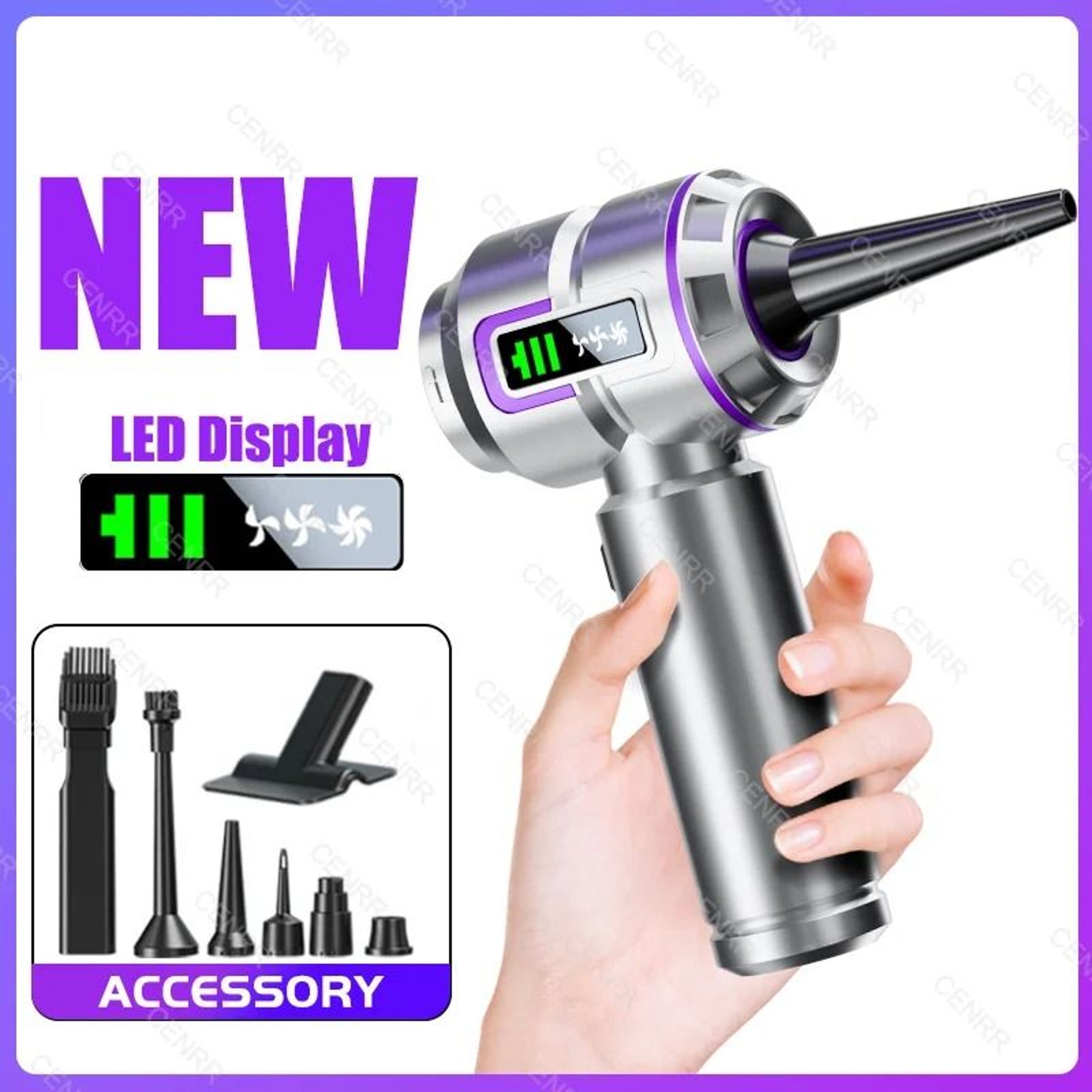 High Power Mini Wireless Car Vacuum  998000PA Strong Suction Handheld Cleaner  Cordless Home Auto B 1