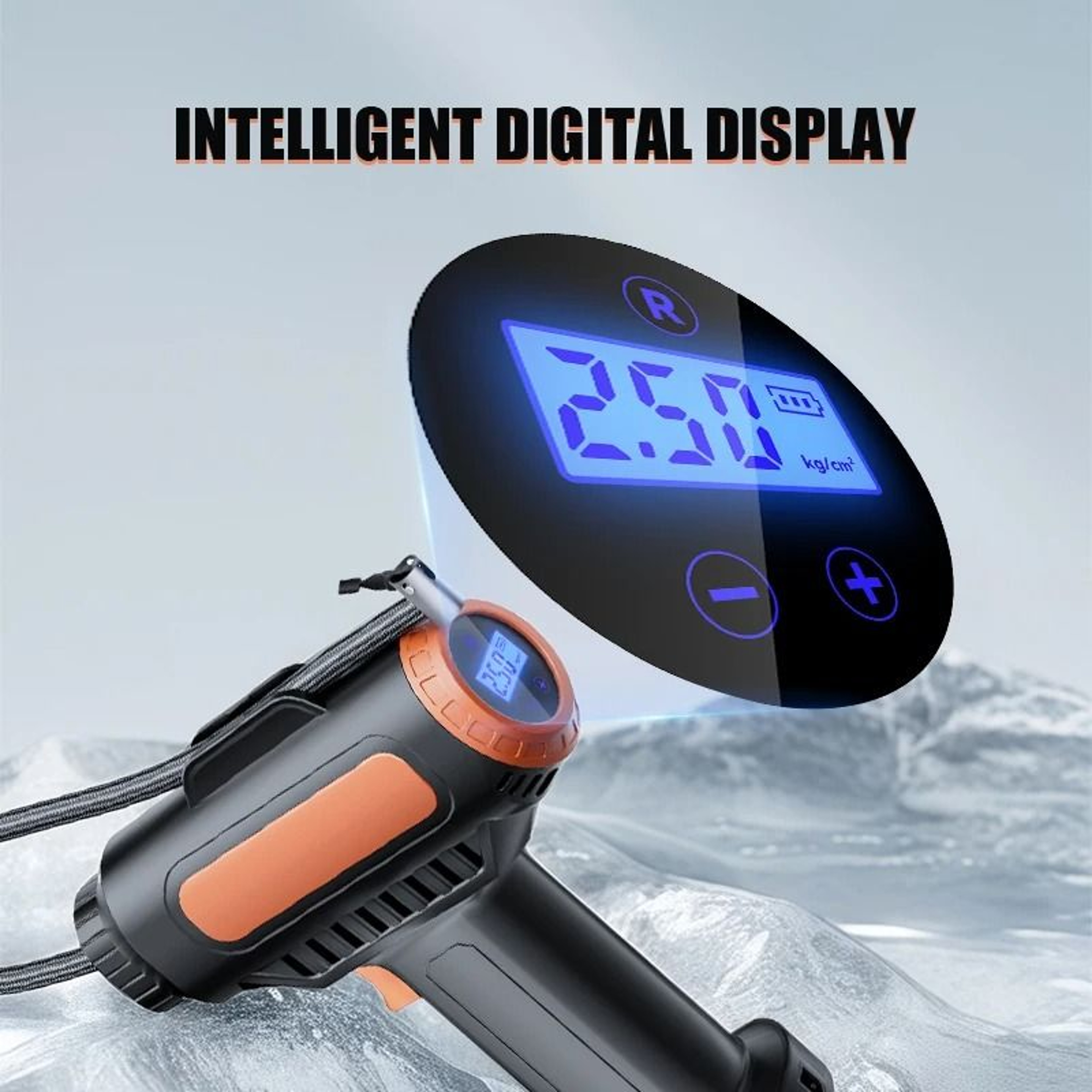 Wireless Portable Tire Inflator  150PSI Electric Pump With LED Display  Universal Car  Bicycle Air  5