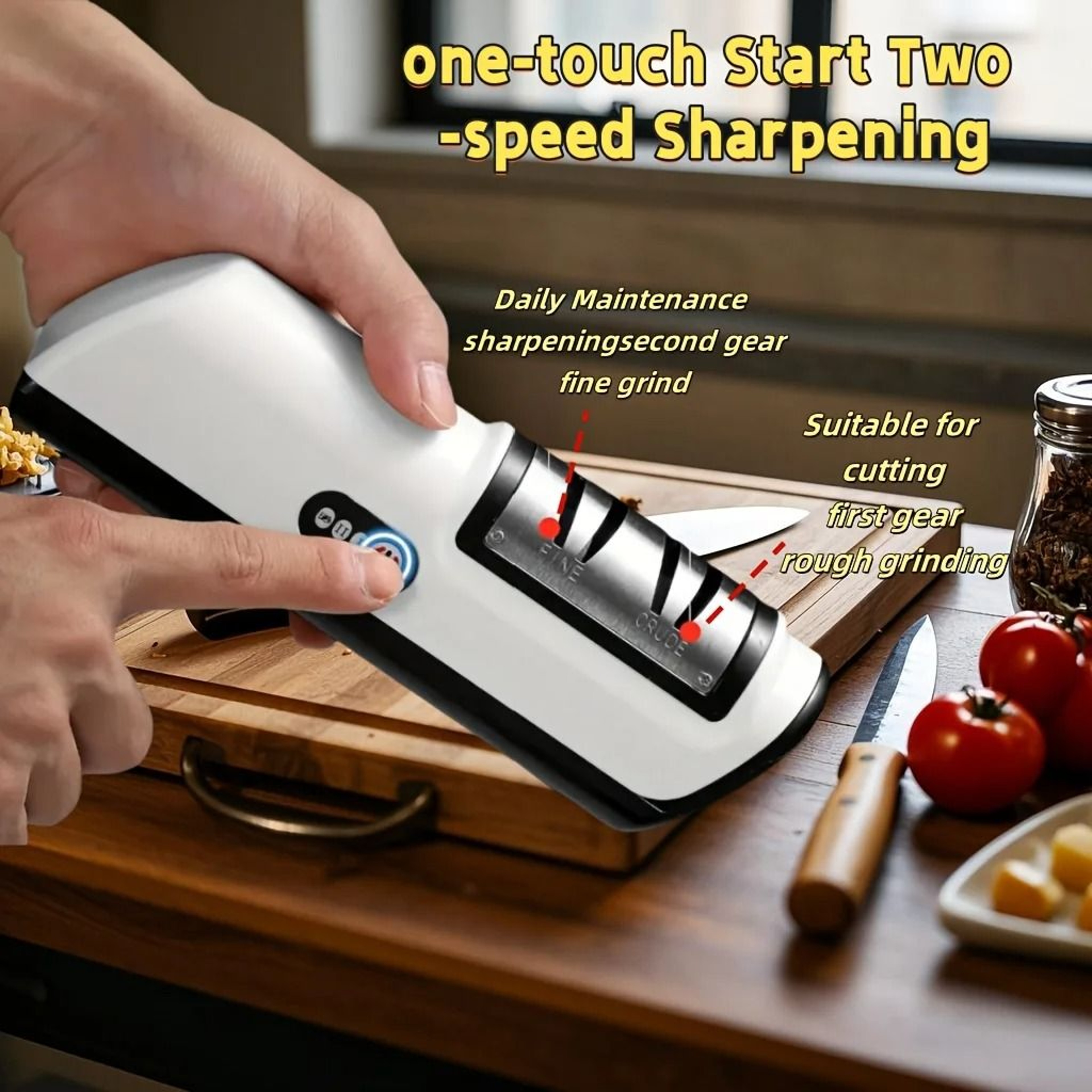 Electric Knife Sharpener  Multifunctional Automatic Kitchen Grinding Tool  Precision Sharpener 0