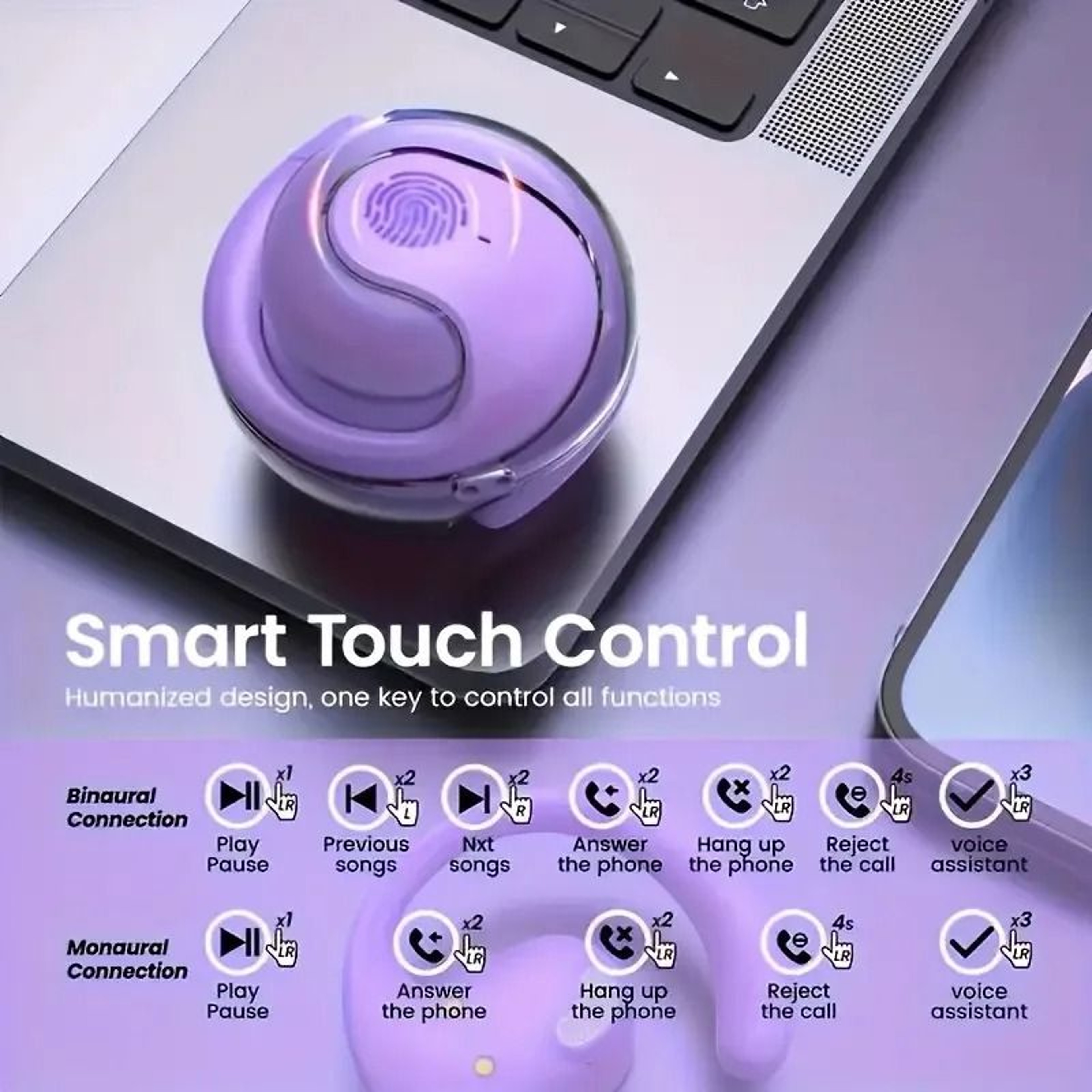Ai Wireless Translation Earphones  150 Language Support  Ceramic Speaker  Pro OWS OpenEar Bluetooth 5