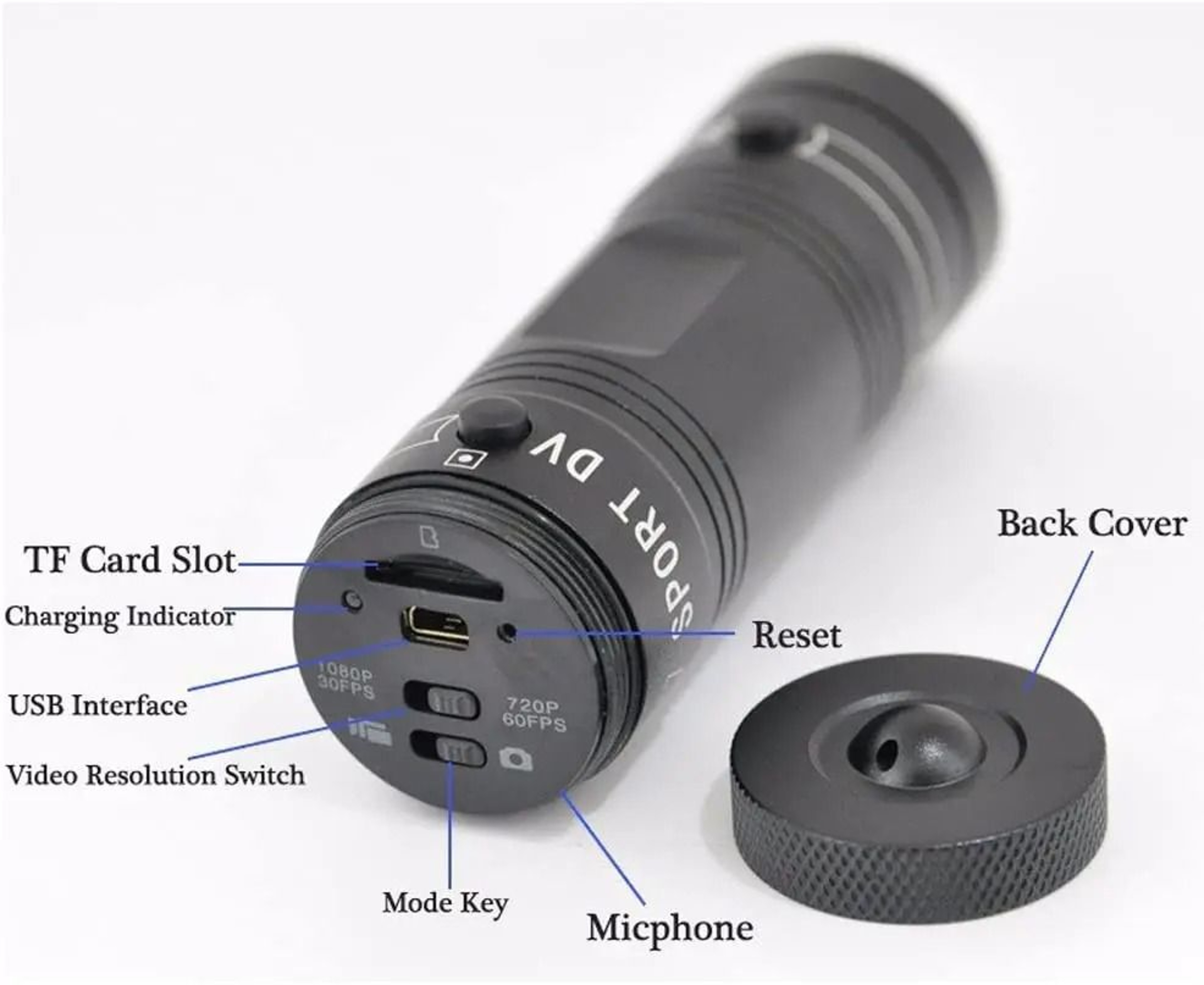 Mini F9 Sport DV Action Camera  Full HD 1080P Flashlight Camcorder  Waterproof DVR For Bike  Motorc 4