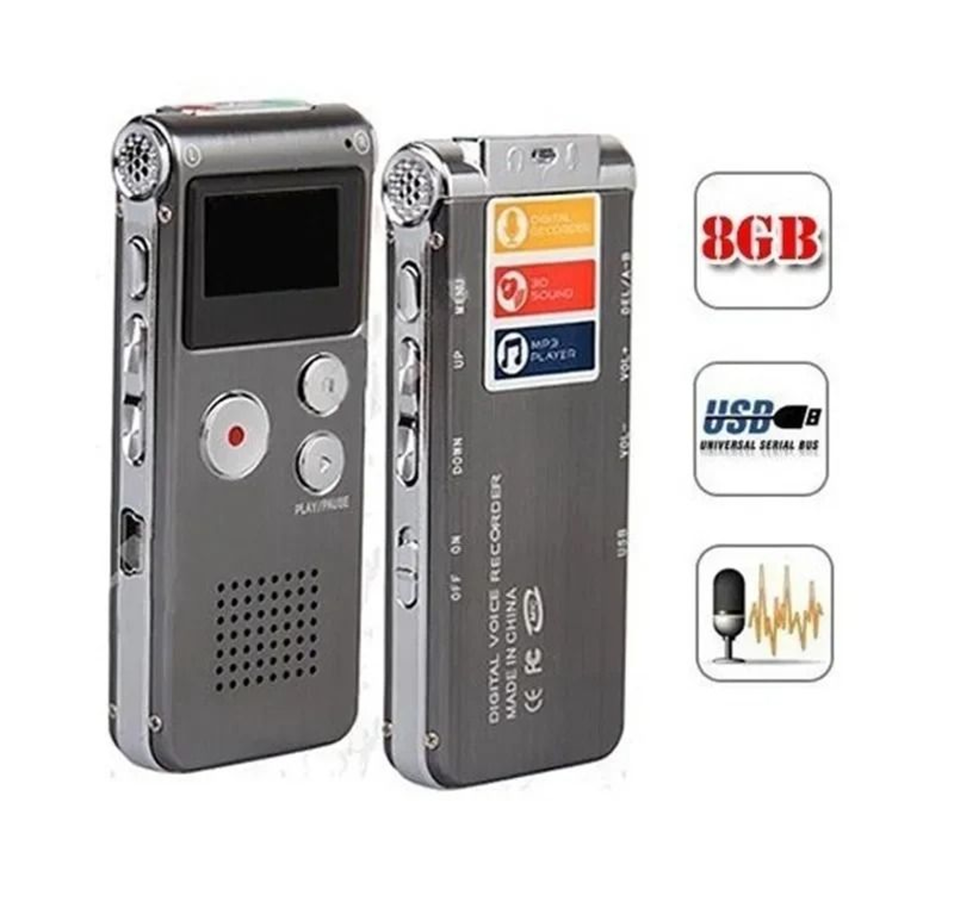 Professional Digital Voice Recorder  650Hr HighCapacity Dictaphone  MP3 Player  USB Flash Drive Dis