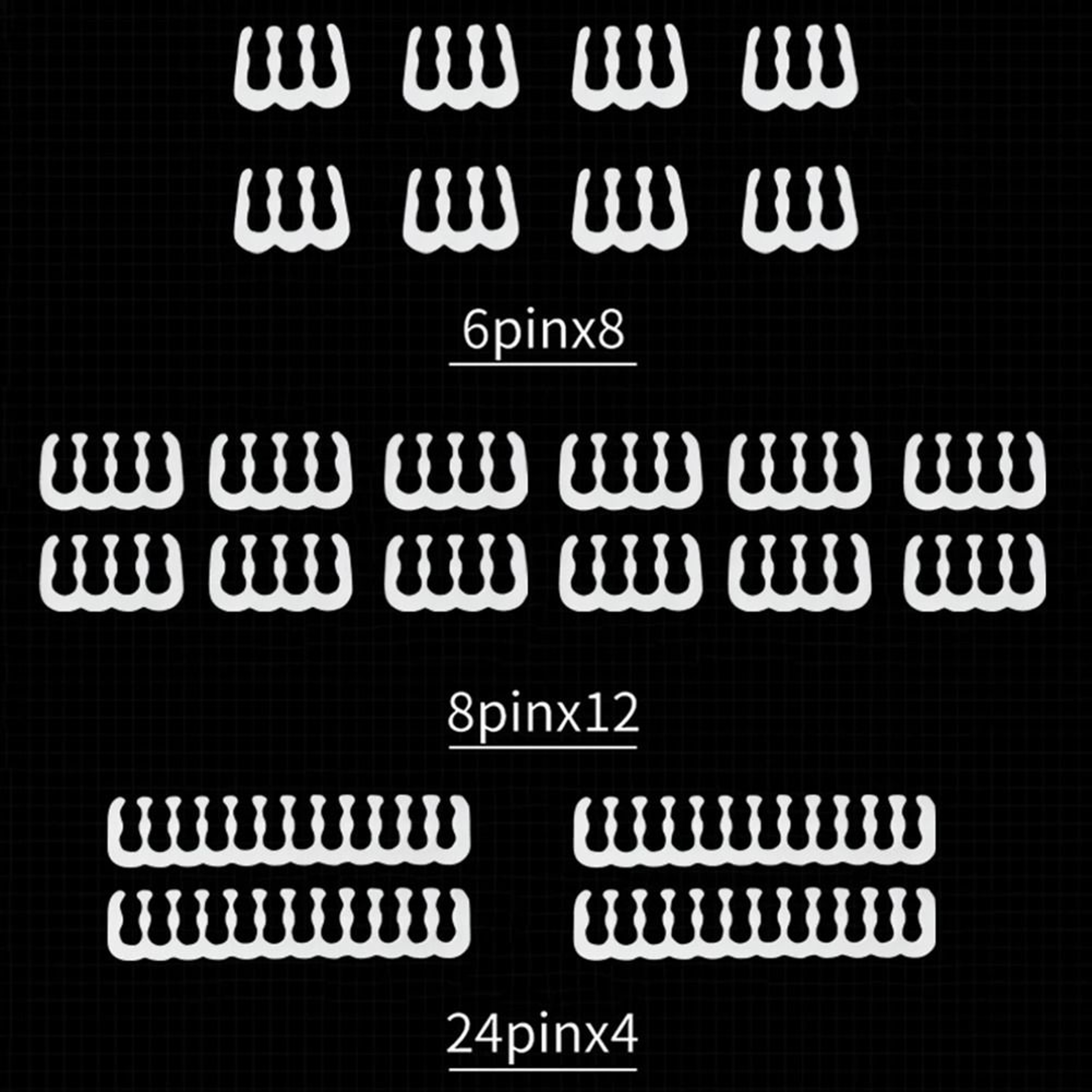 24Piece PC Cable Comb Set  Premium Wire Management Clamps  Motherboard  GPU Power Cable Organizer 6