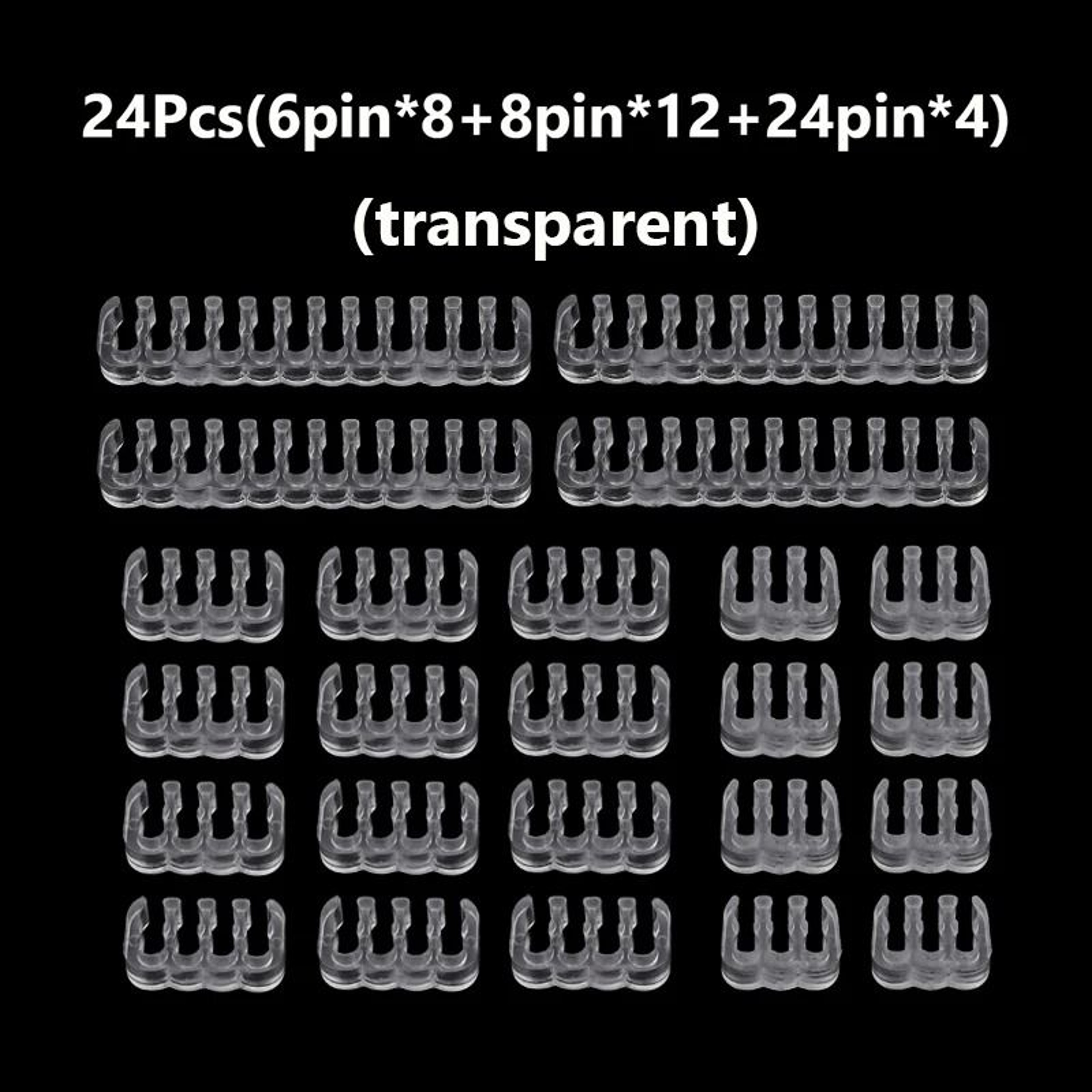 24Piece PC Cable Comb Set  Premium Wire Management Clamps  Motherboard  GPU Power Cable Organizer 9
