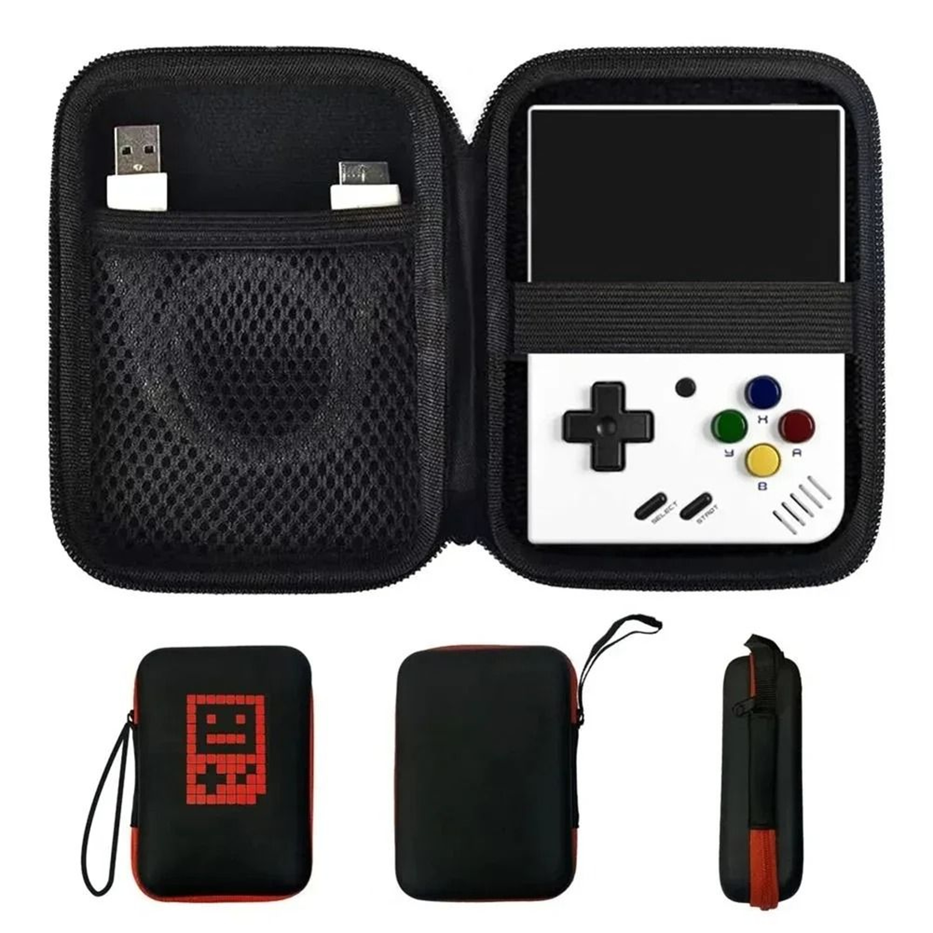 Retro Handheld Console Travel Case  HighPerformance EVA Storage Bag  Professional Waterproof Protec 1