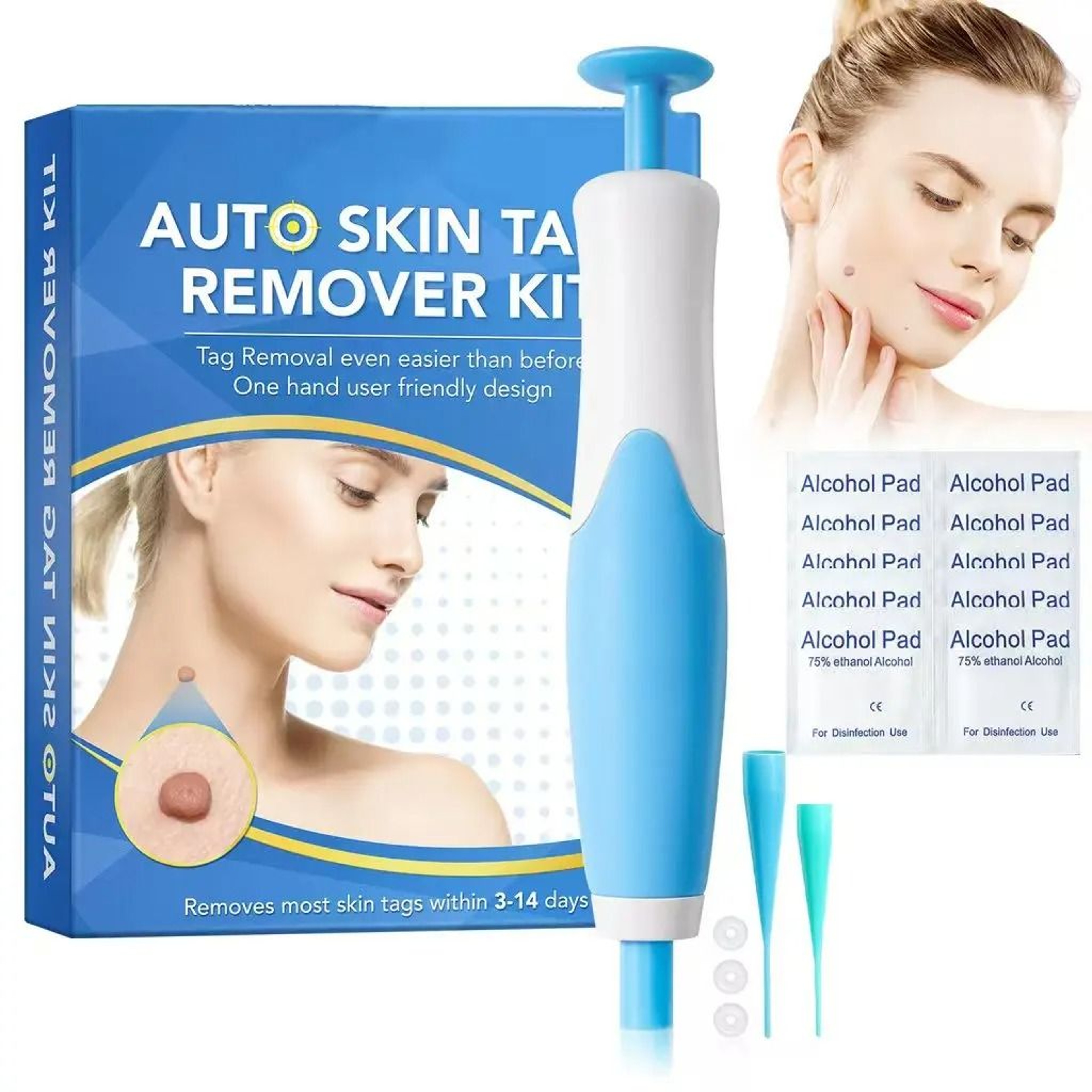 2in1 Auto Skin Tag Remover Kit  Micro  Large Skin Tag Removal Device  Professional Face  Body Care  1