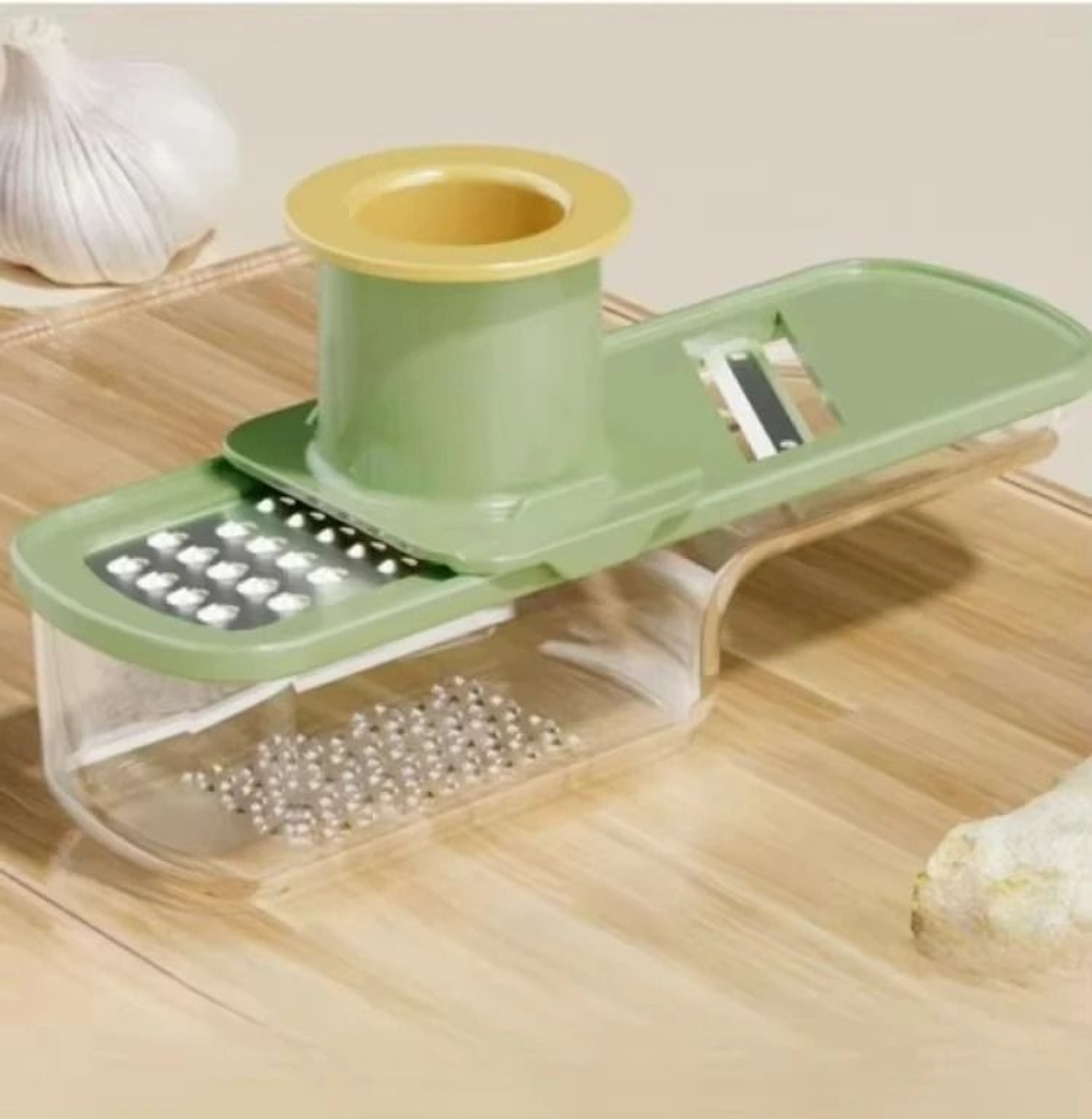 3in1 Multifunctional Garlic Grinder  Home Kitchen Slicer  Professional Ginger Grater  AllinOne Prep 8