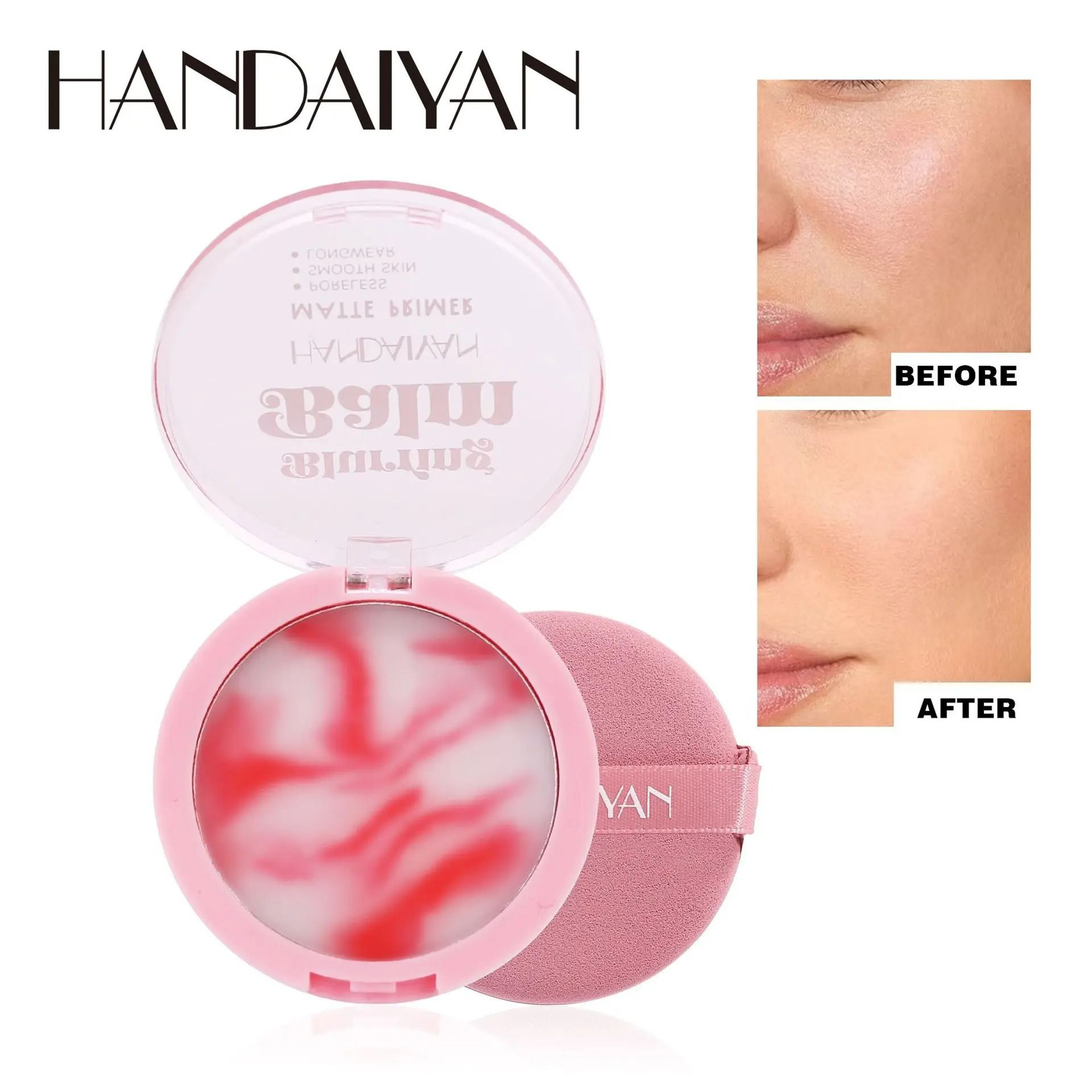 Natural Oil Control Loose Powder  Matte Waterproof Setting Powder With Soft Puff  Professional Faci 0
