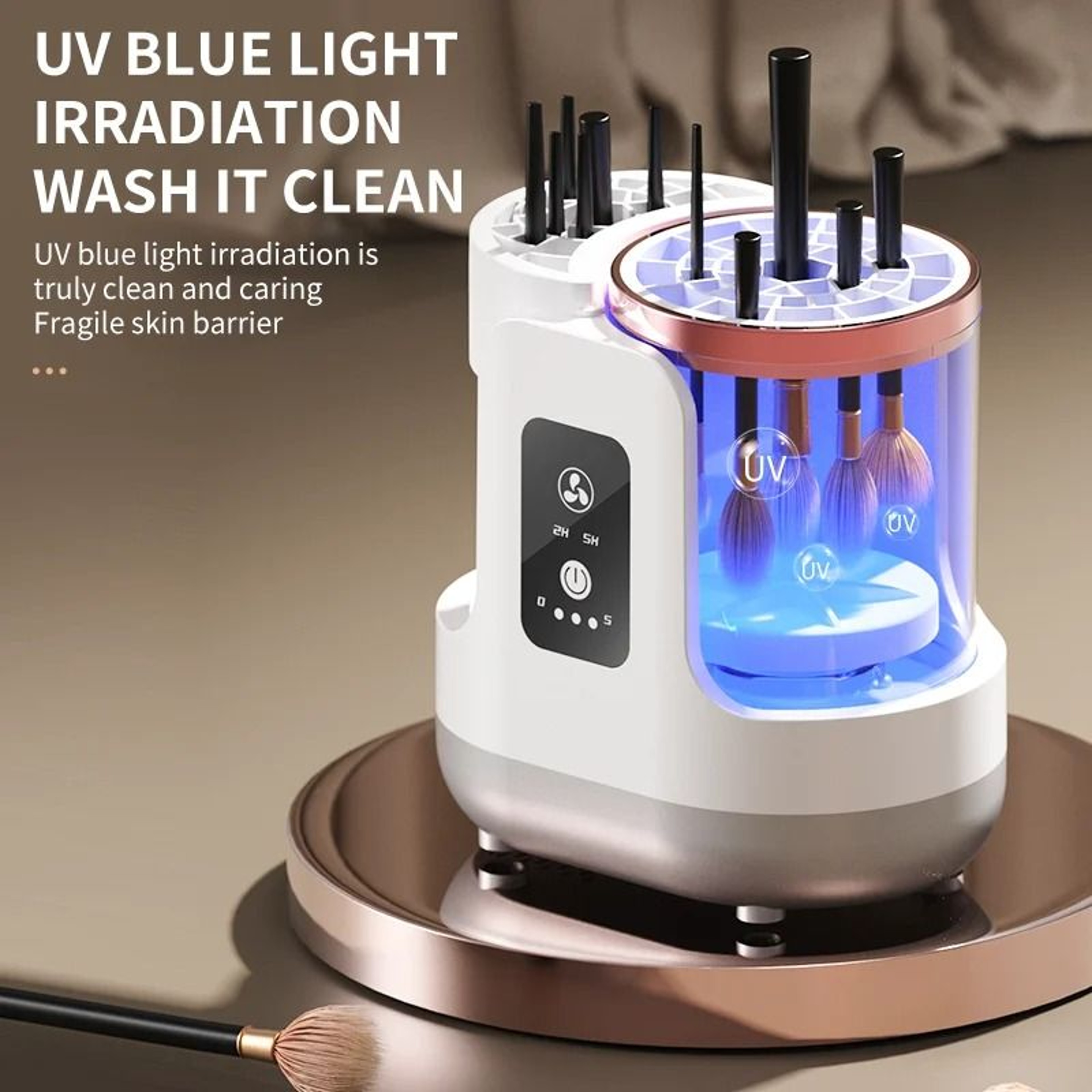 3in1 Electric Makeup Brush Cleaner  USB Automatic QuickDrying Sanitizer  Pro Cosmetic Tool Maintena 0