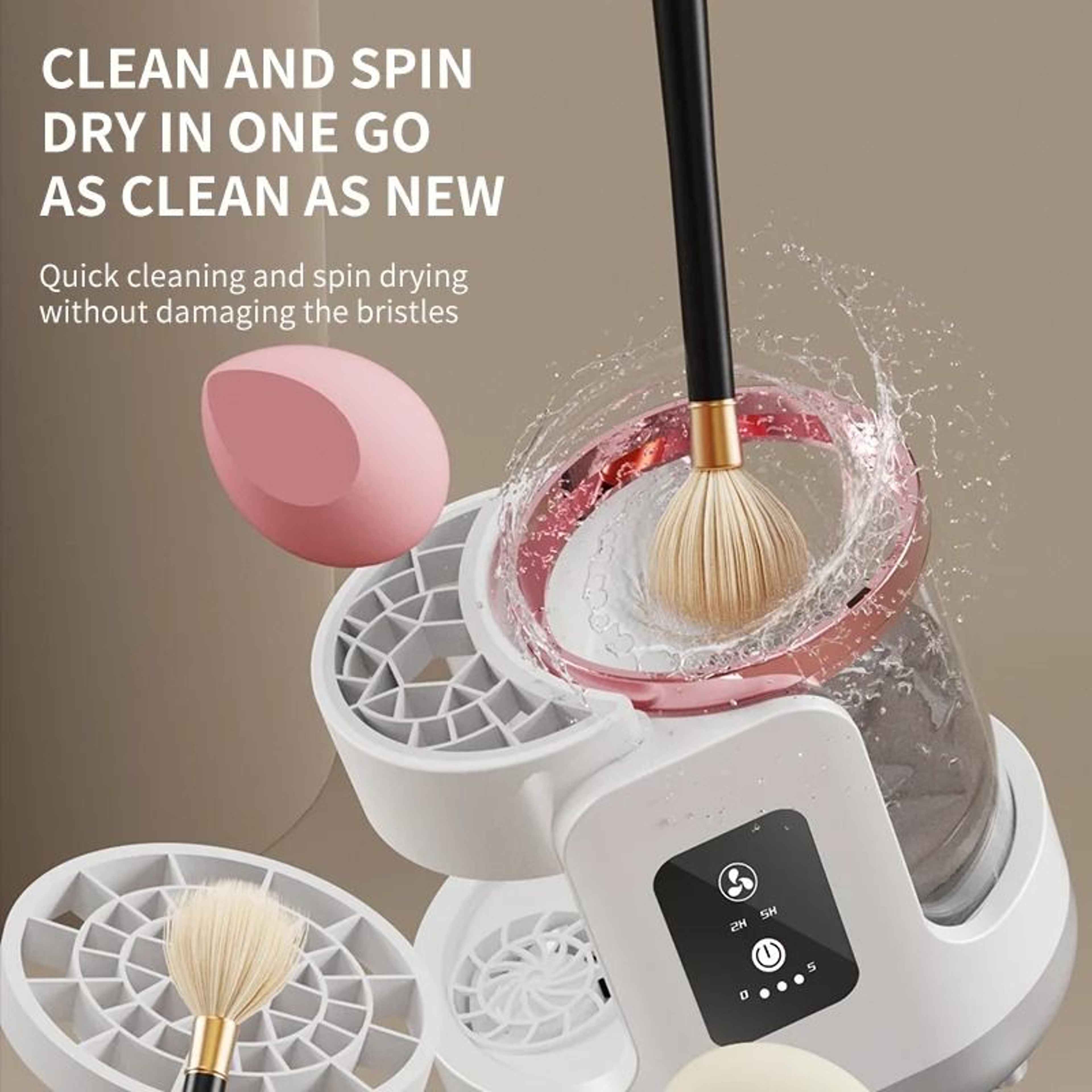 3in1 Electric Makeup Brush Cleaner  USB Automatic QuickDrying Sanitizer  Pro Cosmetic Tool Maintena 3