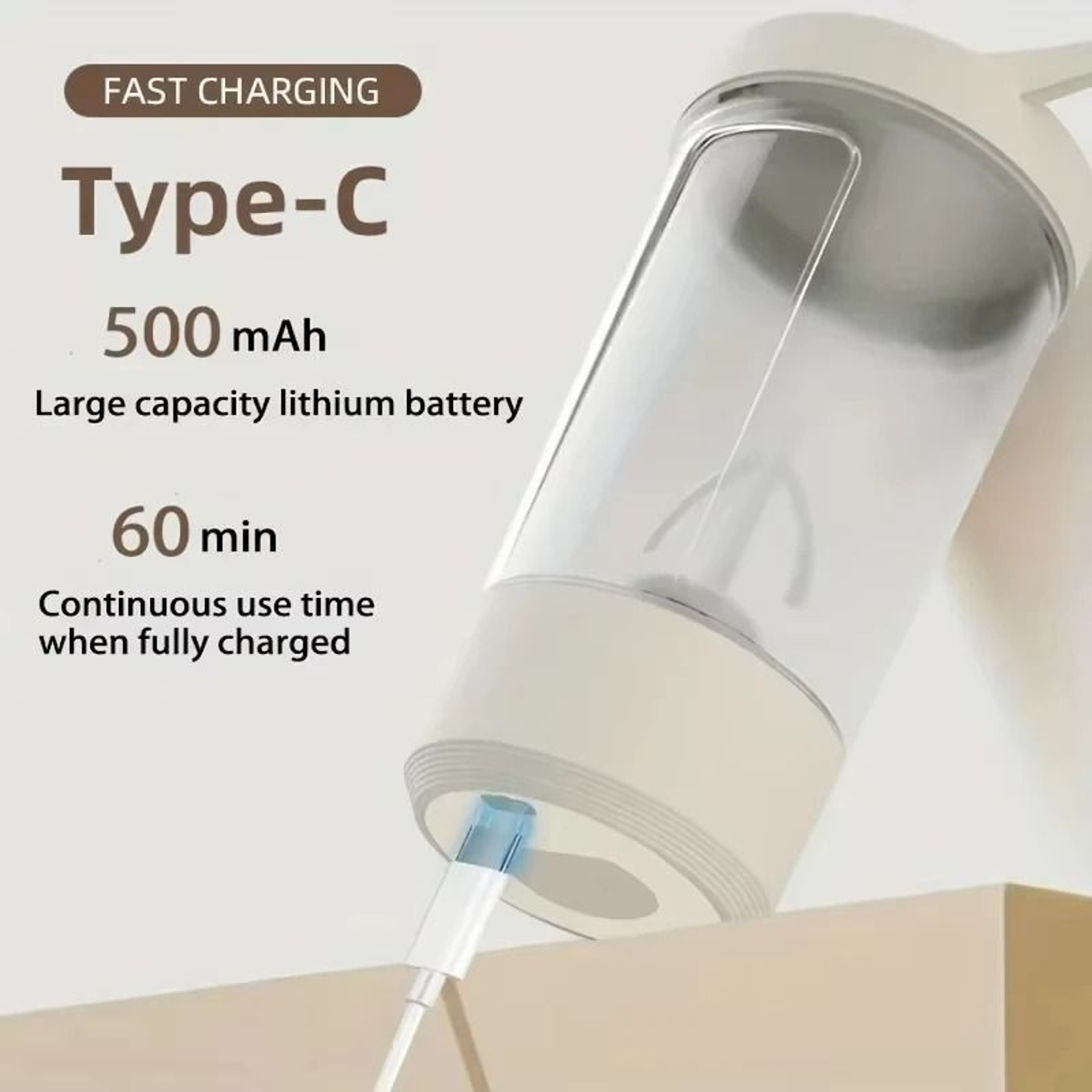 450ml Electric SelfStirring Shaker Cup  Intelligent Protein Mixer  Portable HighSpeed Sports Mixing 4
