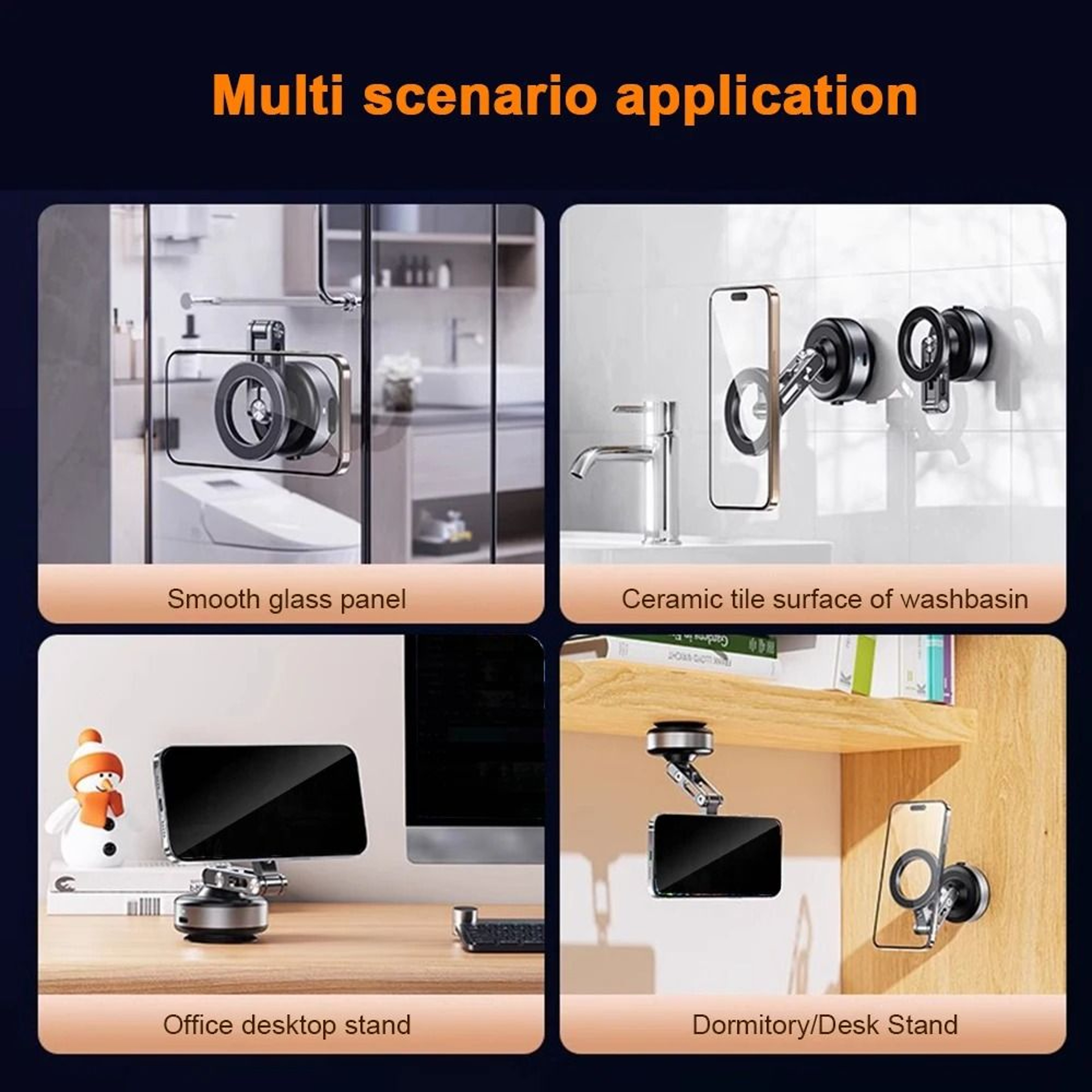 X93 Magnetic Electric Vacuum Phone Mount  360 Rotating Folding Stand For Car Gym  Desktop Streaming 6