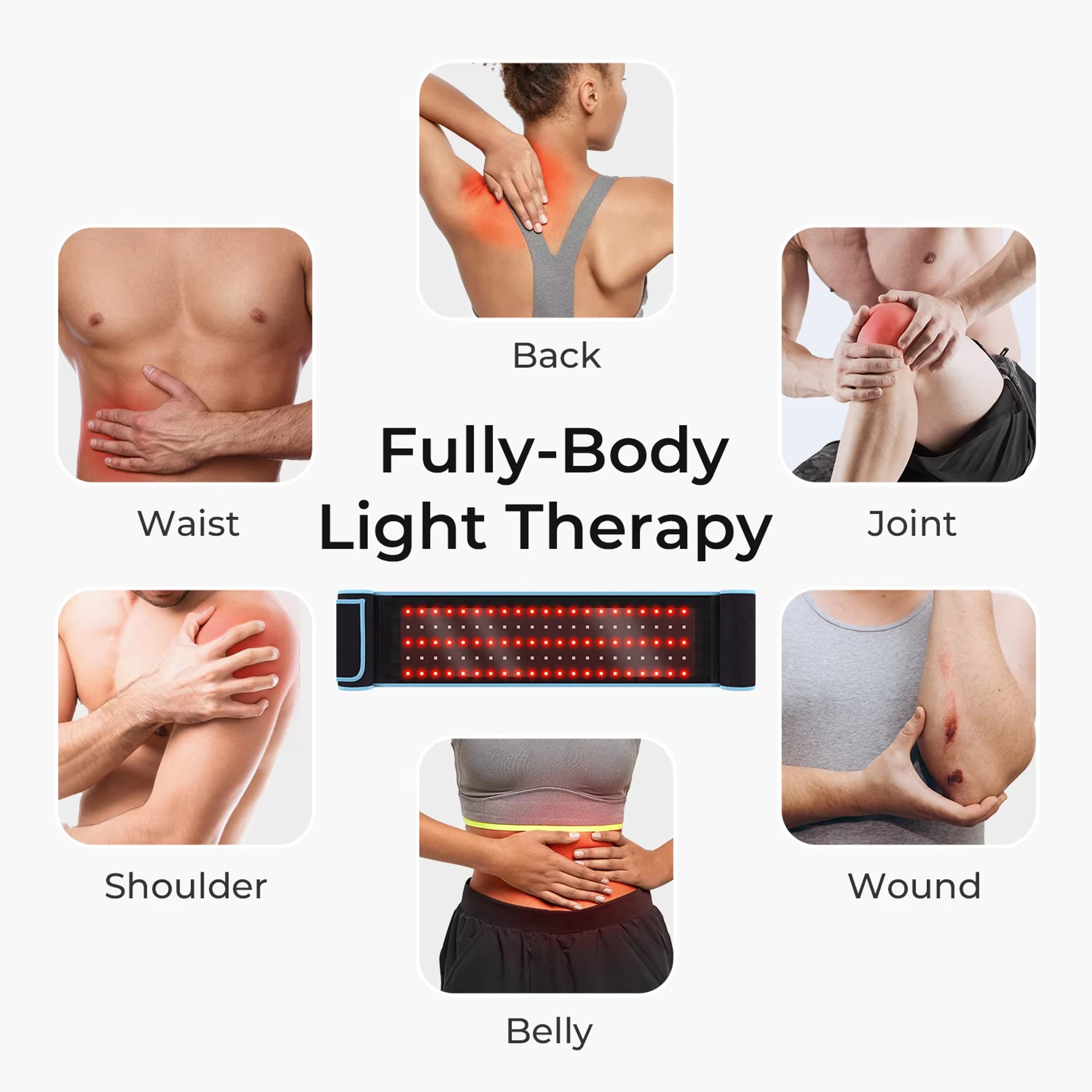 Red Light Therapy Belt with 100 LEDs for Fat Loss and Pain Relief asdas – view 11