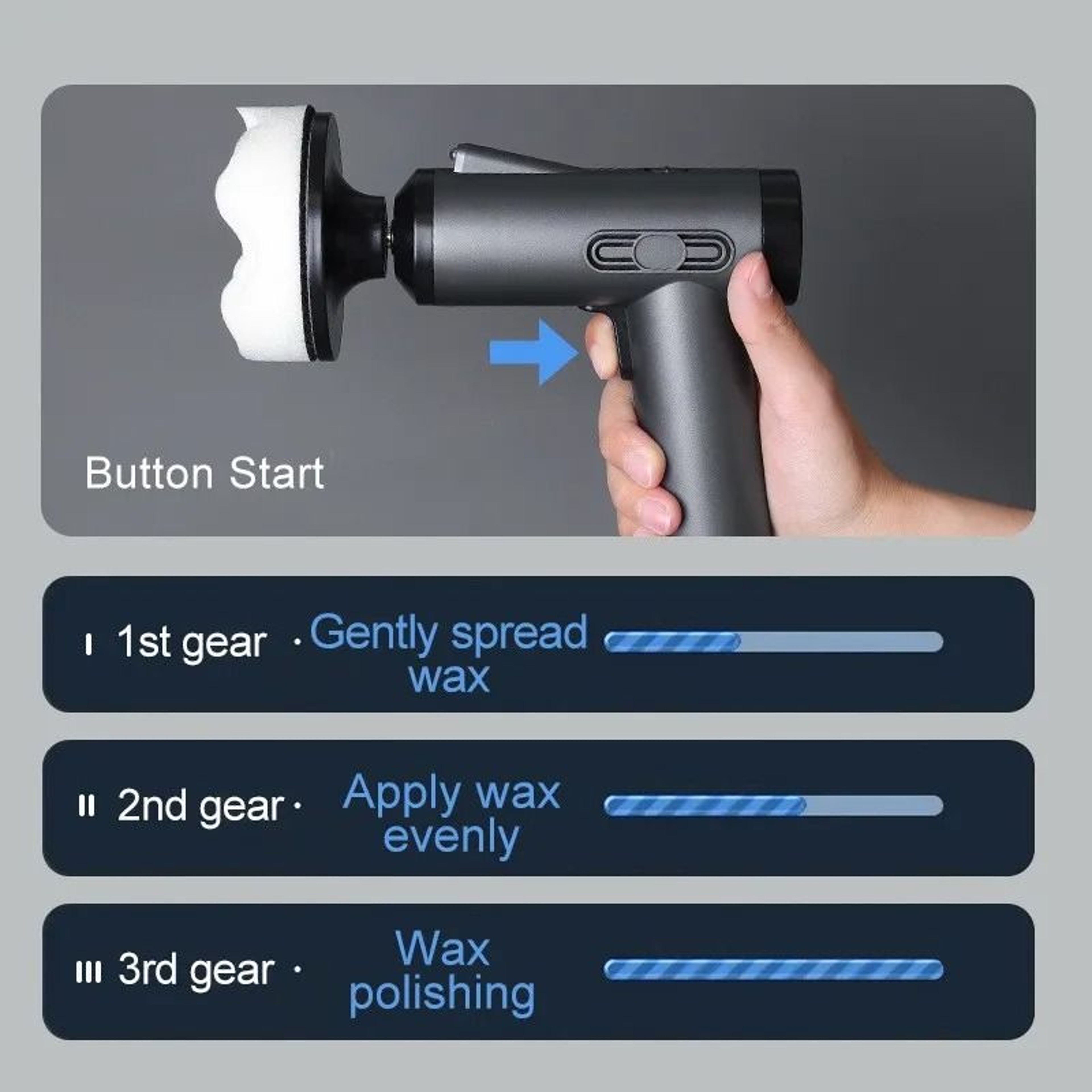Wireless Handheld Car Polisher  Professional Portable Waxing  Repair Machine  HighYield Automotive  4