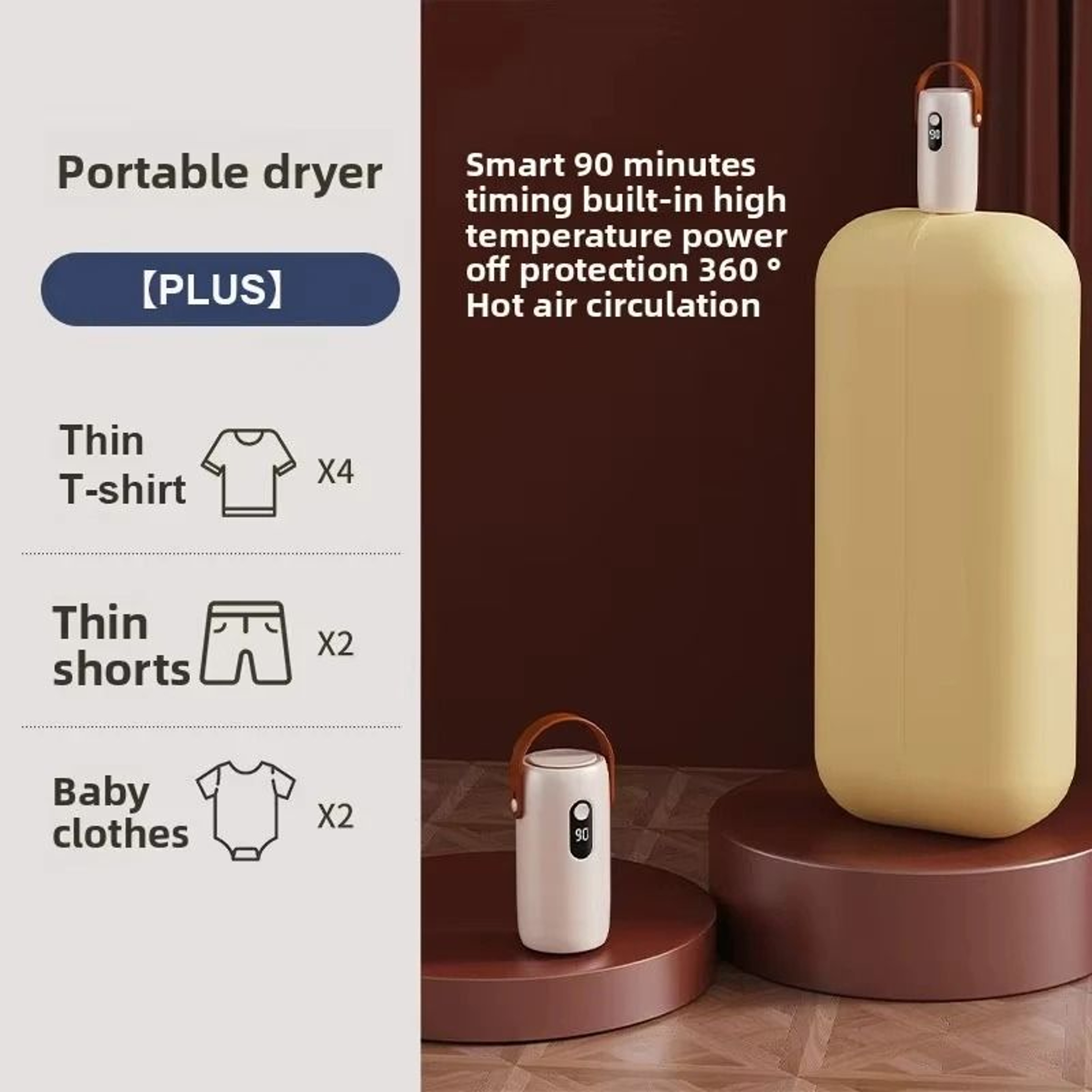 Foldable Electric Portable Clothes Dryer  Compact RapidDry Hub  HighYield Solution For Apartments   8