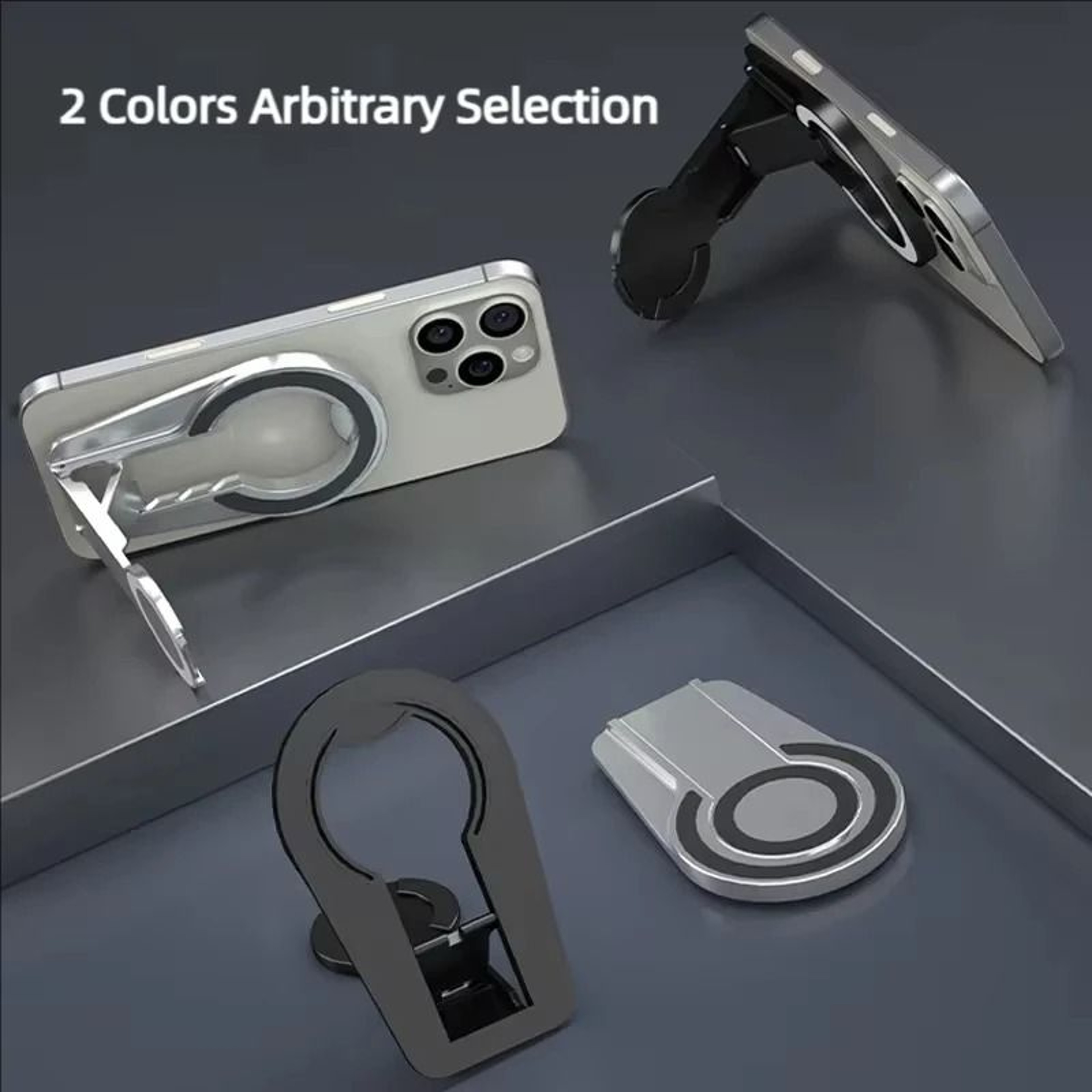DoubleSided Magnetic Phone Grip  Foldable Desk  Car Mount Support  HighYield Mobile Interaction Hub 3