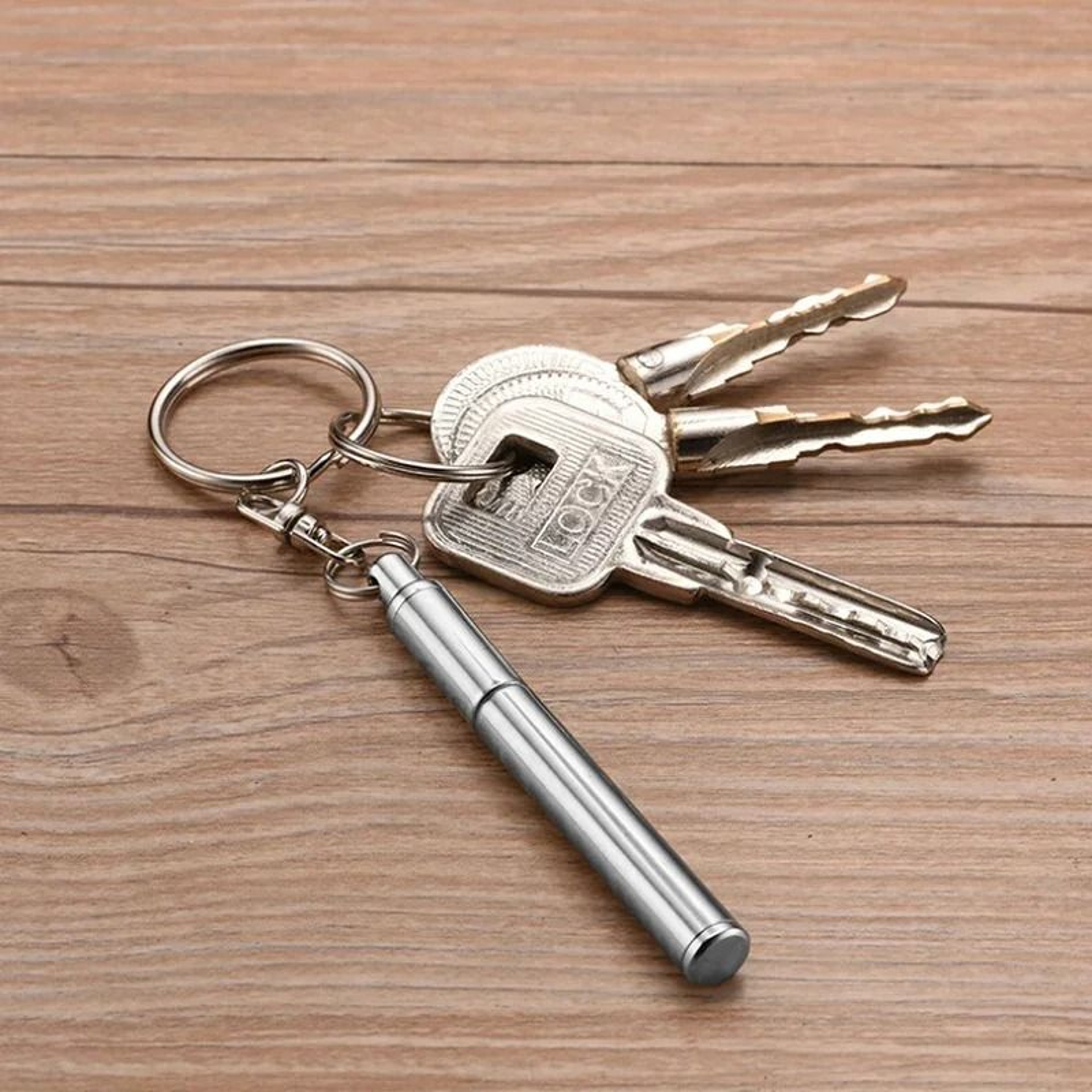 Telescopic Stainless Steel Keychain Pen  Multifunctional Mini Metal Keyring  HighYield EDC Writing  4