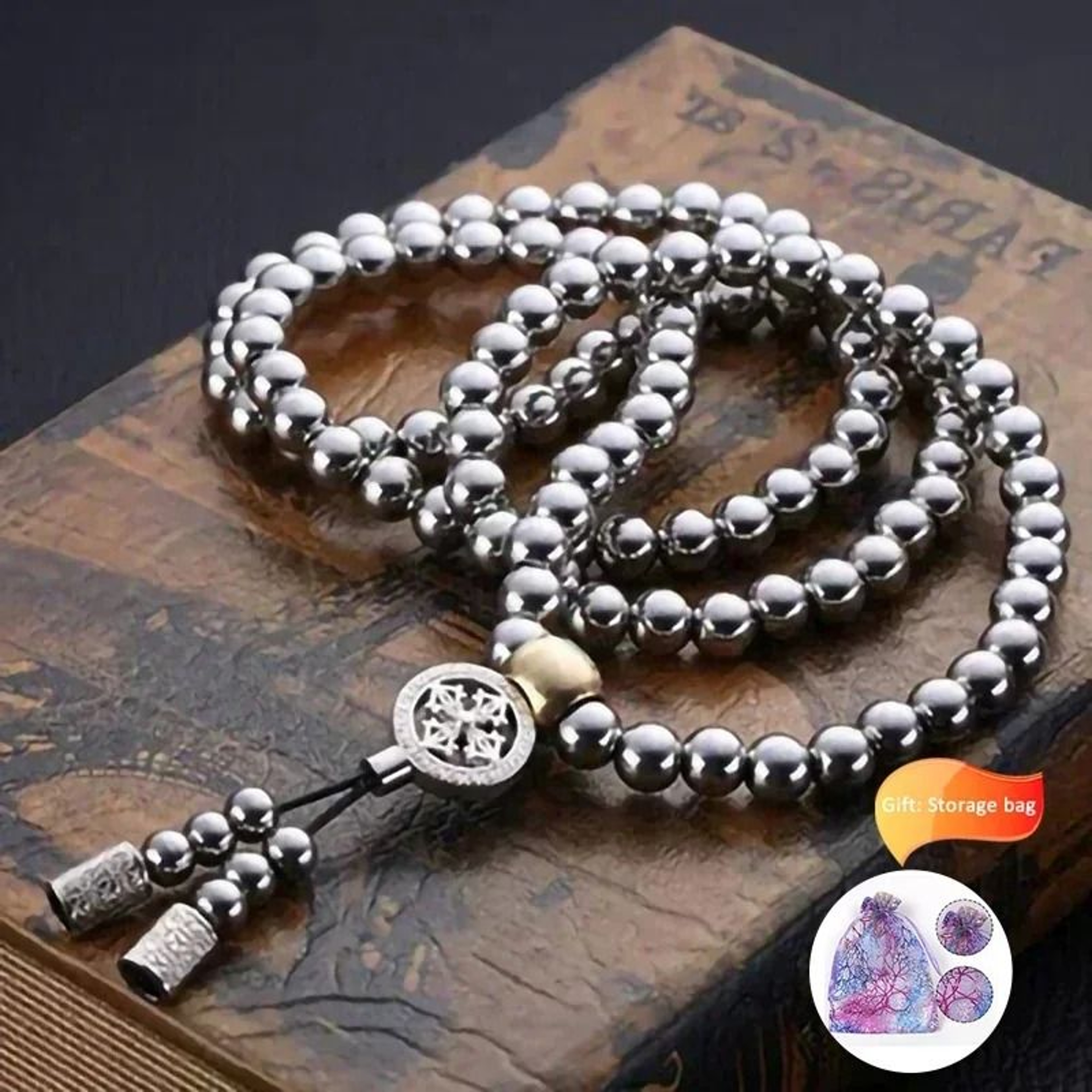 Tactical Steel Buddha Beads  Wearable Defense Chain Necklace  HighYield EDC Protection Hub 7